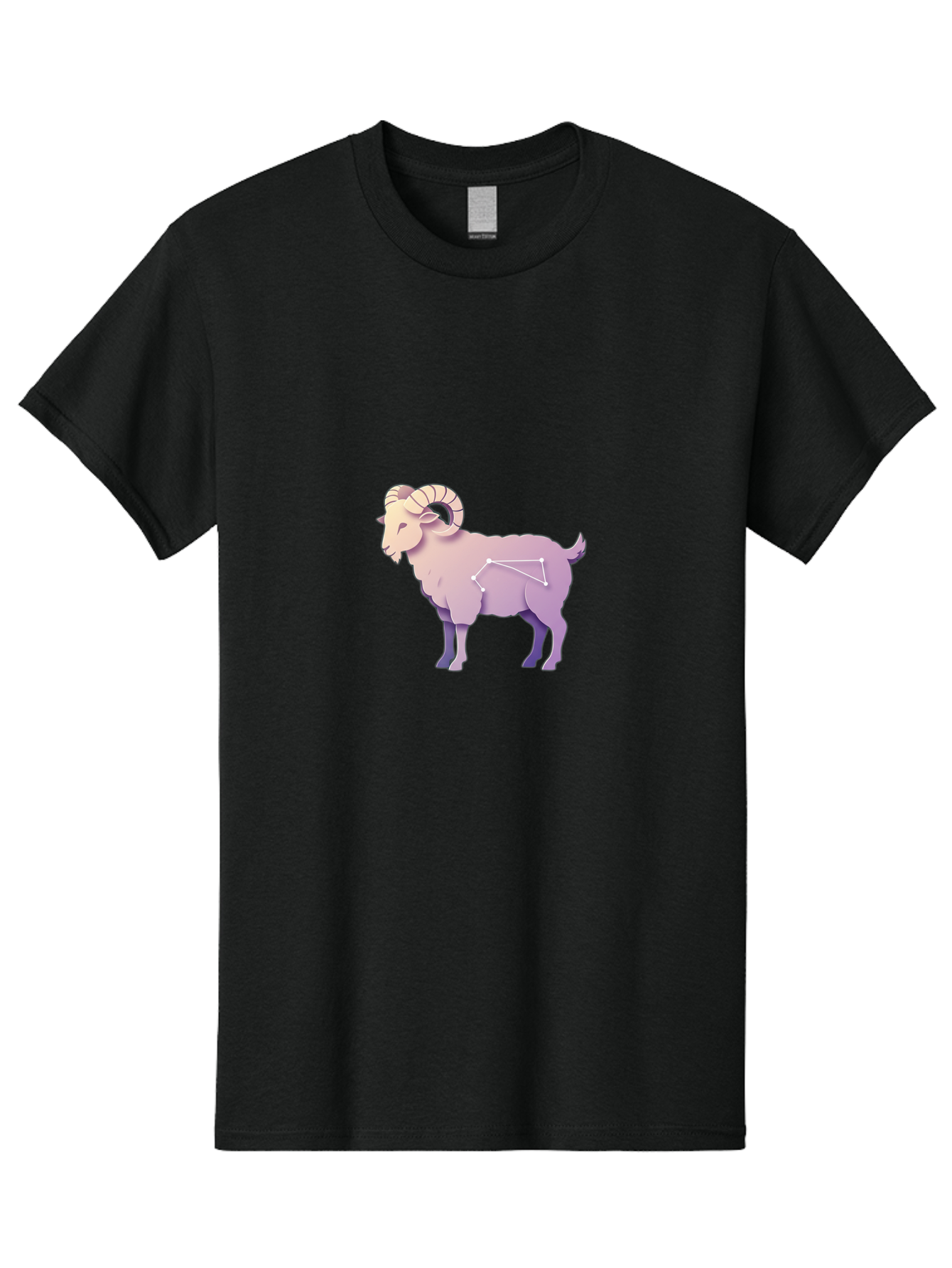 Aries-Constellation-Goat Men'S Graphic Tee, 100% Cotton, Comfortable Casual Summer Wear, Machine Washable, Ram Constellation, Aries Zodiac Sign, Goat Symbolism, Astrology Illustration, Horoscope Graphics, Constellation Diagram, Zodiac Artwork Baa138