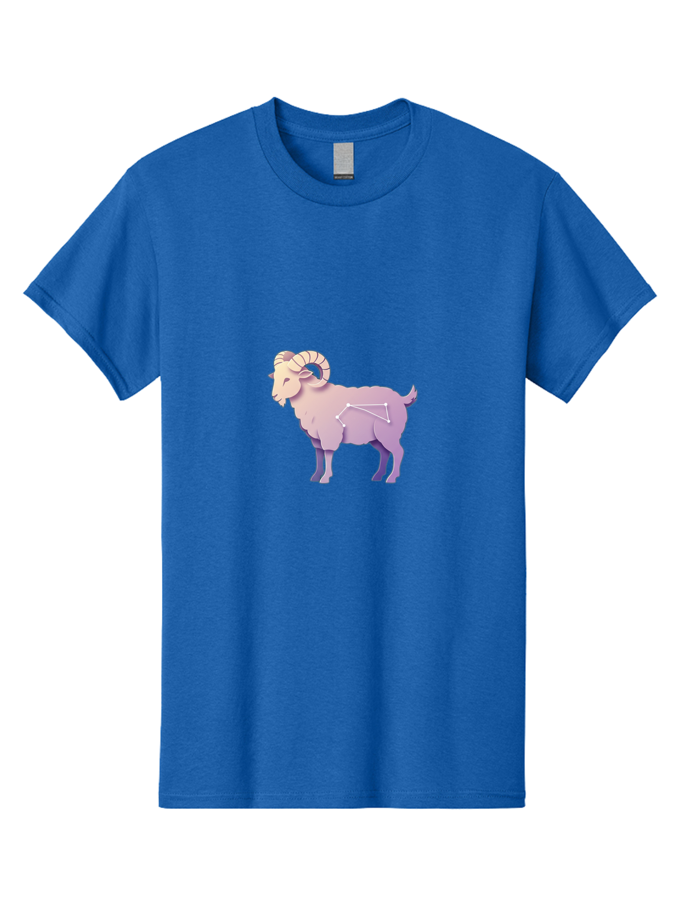 Aries-Constellation-Goat Men'S Graphic Tee, 100% Cotton, Comfortable Casual Summer Wear, Machine Washable, Ram Constellation, Aries Zodiac Sign, Goat Symbolism, Astrology Illustration, Horoscope Graphics, Constellation Diagram, Zodiac Artwork Baa138