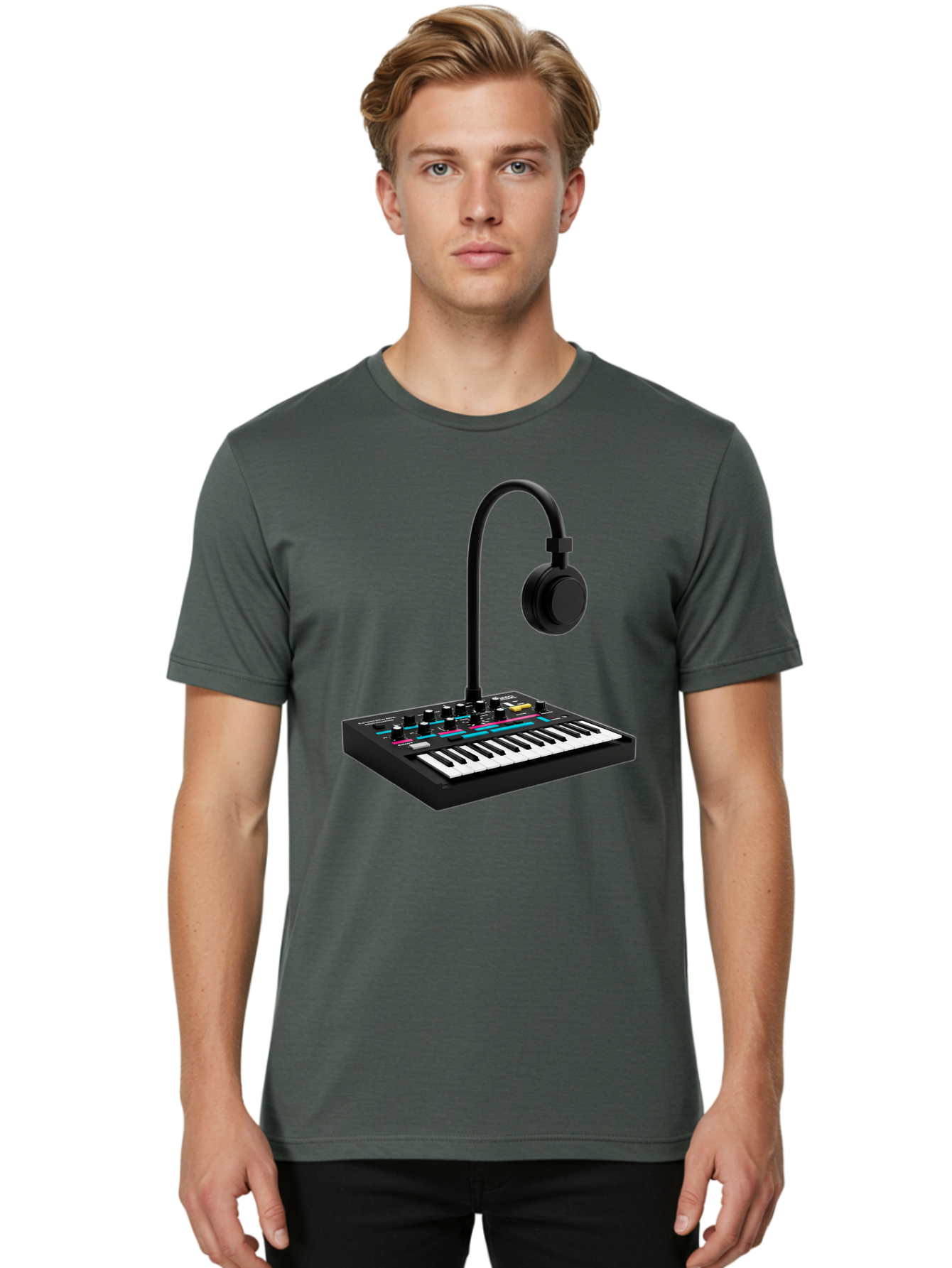 Arturia-Minilab-Mkii Men'S Graphic Tee, 100% Cotton, Comfortable Casual Summer Wear, Machine Washable, Korg Minilogue Synthesizer, Electronic Music Production, Sound Design, Music Creation, Audio Equipment, Midi Controller, Music Gear, Baa140