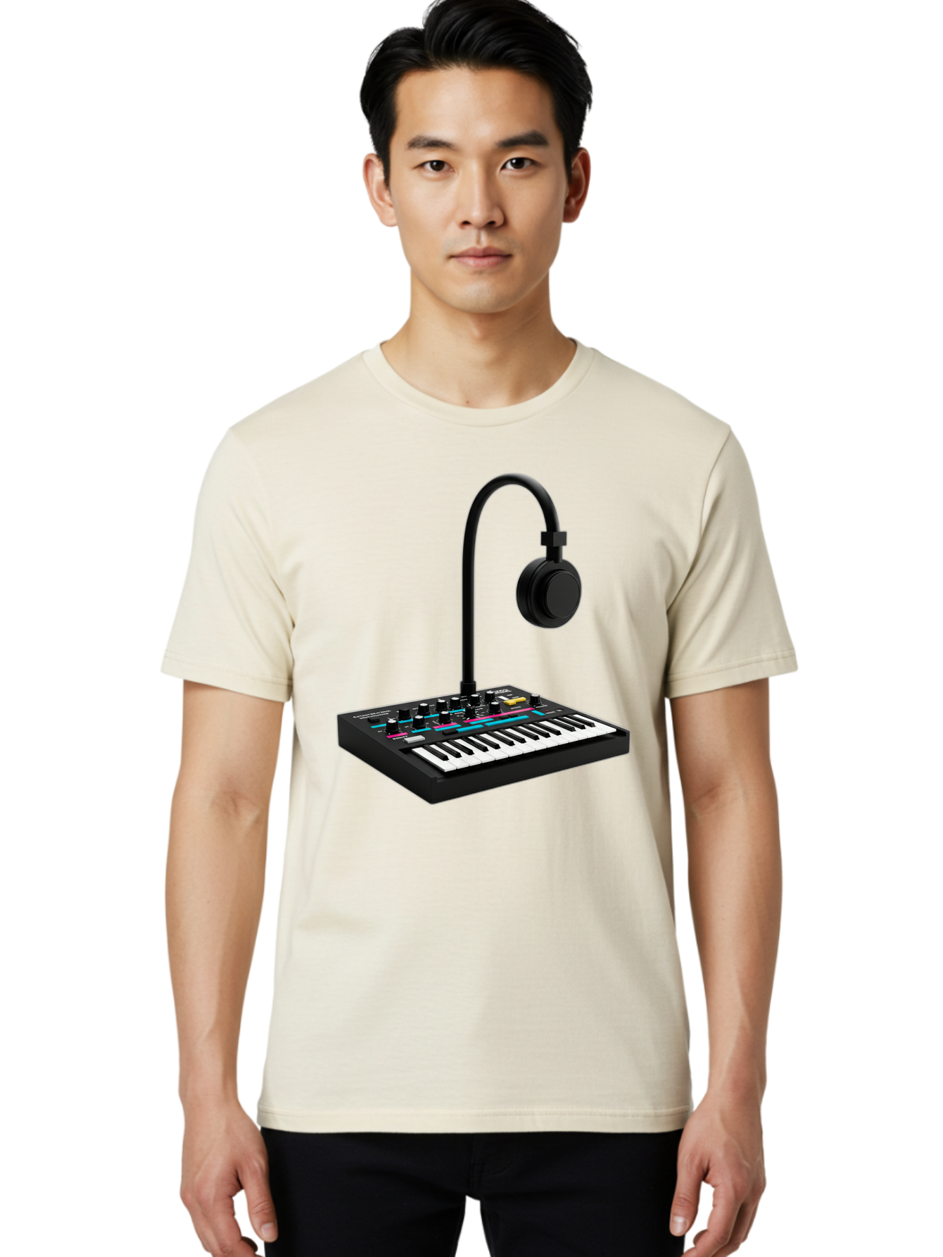 Arturia-Minilab-Mkii Men'S Graphic Tee, 100% Cotton, Comfortable Casual Summer Wear, Machine Washable, Korg Minilogue Synthesizer, Electronic Music Production, Sound Design, Music Creation, Audio Equipment, Midi Controller, Music Gear, Baa140
