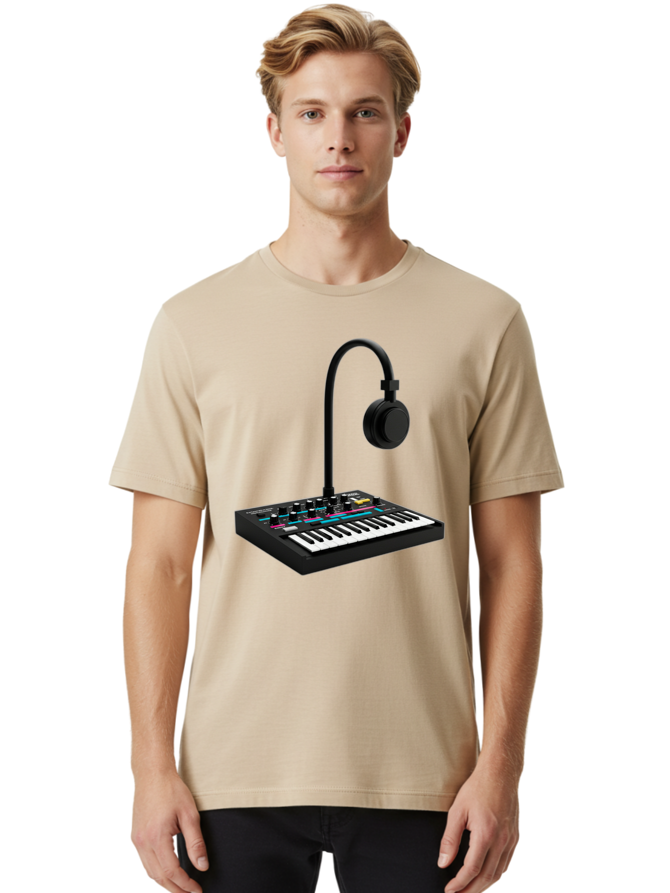 Arturia-Minilab-Mkii Men'S Graphic Tee, 100% Cotton, Comfortable Casual Summer Wear, Machine Washable, Korg Minilogue Synthesizer, Electronic Music Production, Sound Design, Music Creation, Audio Equipment, Midi Controller, Music Gear, Baa140