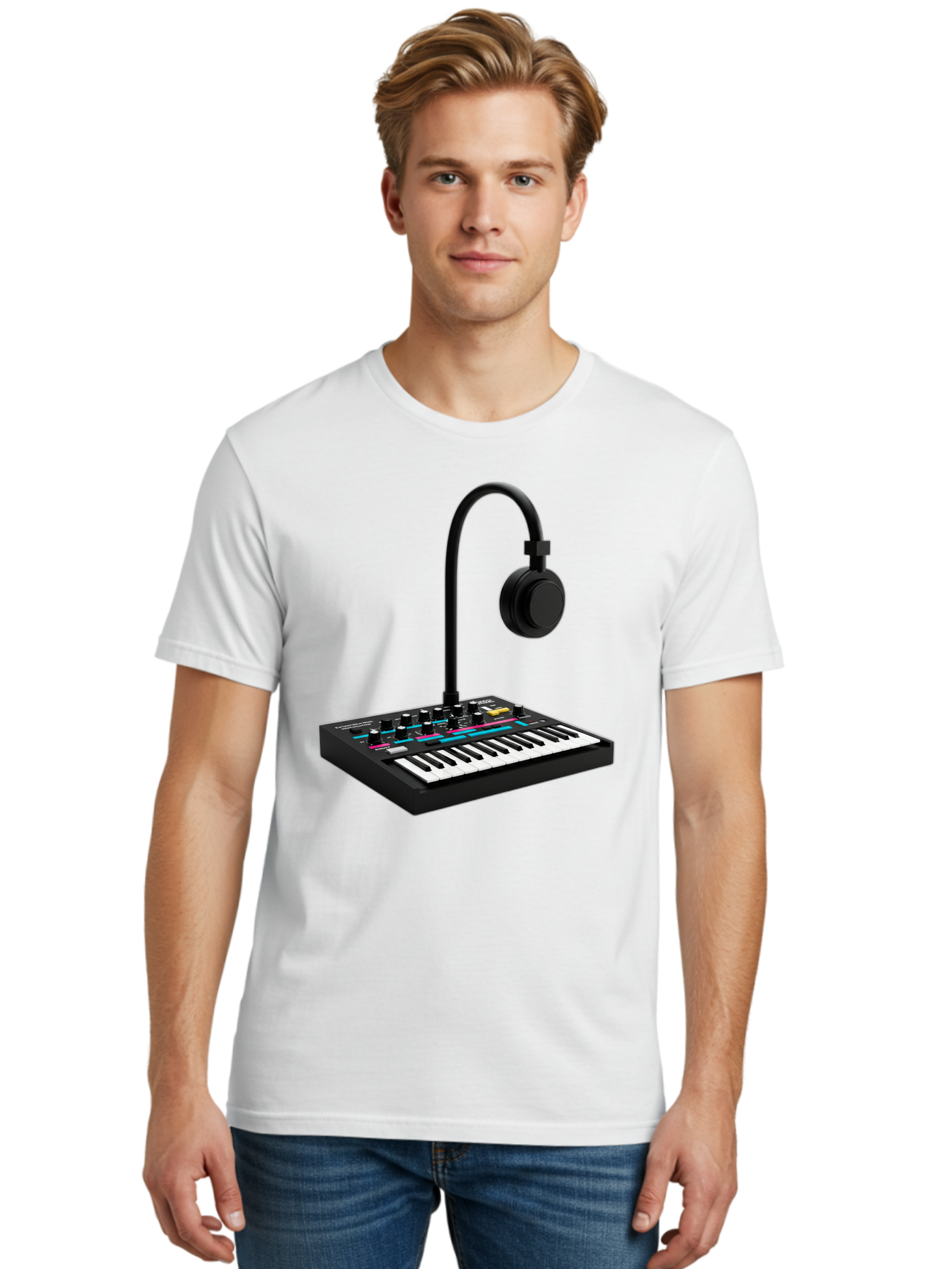Arturia-Minilab-Mkii Men'S Graphic Tee, 100% Cotton, Comfortable Casual Summer Wear, Machine Washable, Korg Minilogue Synthesizer, Electronic Music Production, Sound Design, Music Creation, Audio Equipment, Midi Controller, Music Gear, Baa140