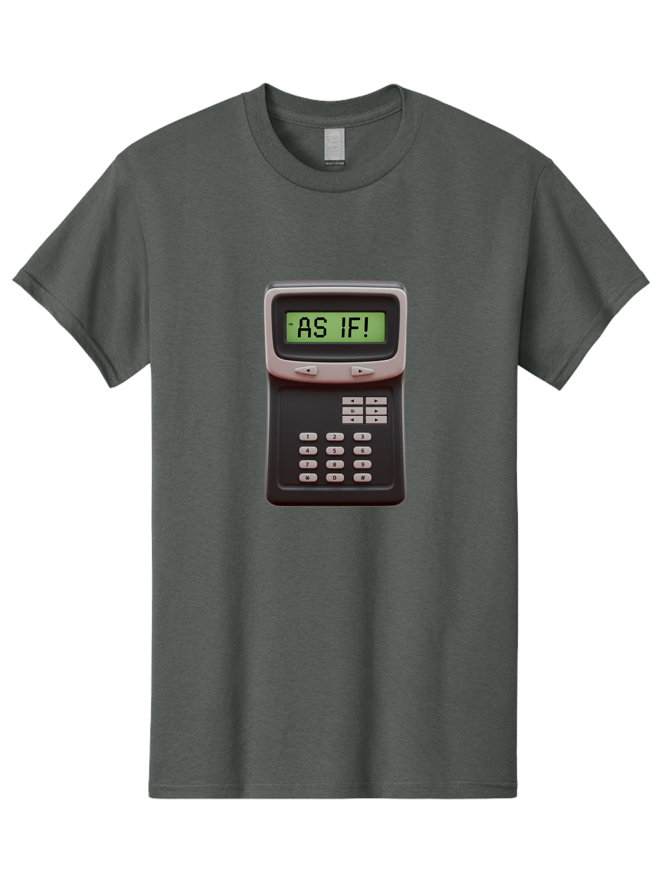 As-If-Calculator Men'S Graphic Tee, 100% Cotton, Comfortable Casual Summer Wear, Machine Washable, Vintage Calculator, Retro Tech, As If! Message, Funny Quote, Nostalgic Design, Old School Electronics, Humor, Sass, Meme Inspiration Baa142