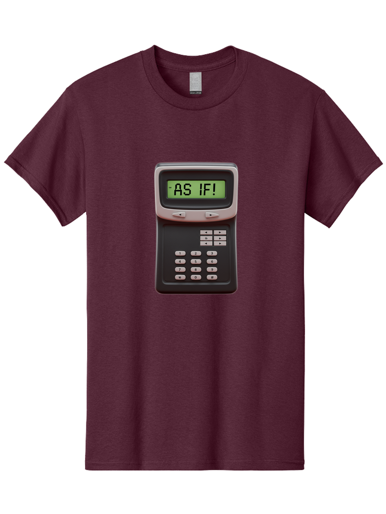 As-If-Calculator Men'S Graphic Tee, 100% Cotton, Comfortable Casual Summer Wear, Machine Washable, Vintage Calculator, Retro Tech, As If! Message, Funny Quote, Nostalgic Design, Old School Electronics, Humor, Sass, Meme Inspiration Baa142
