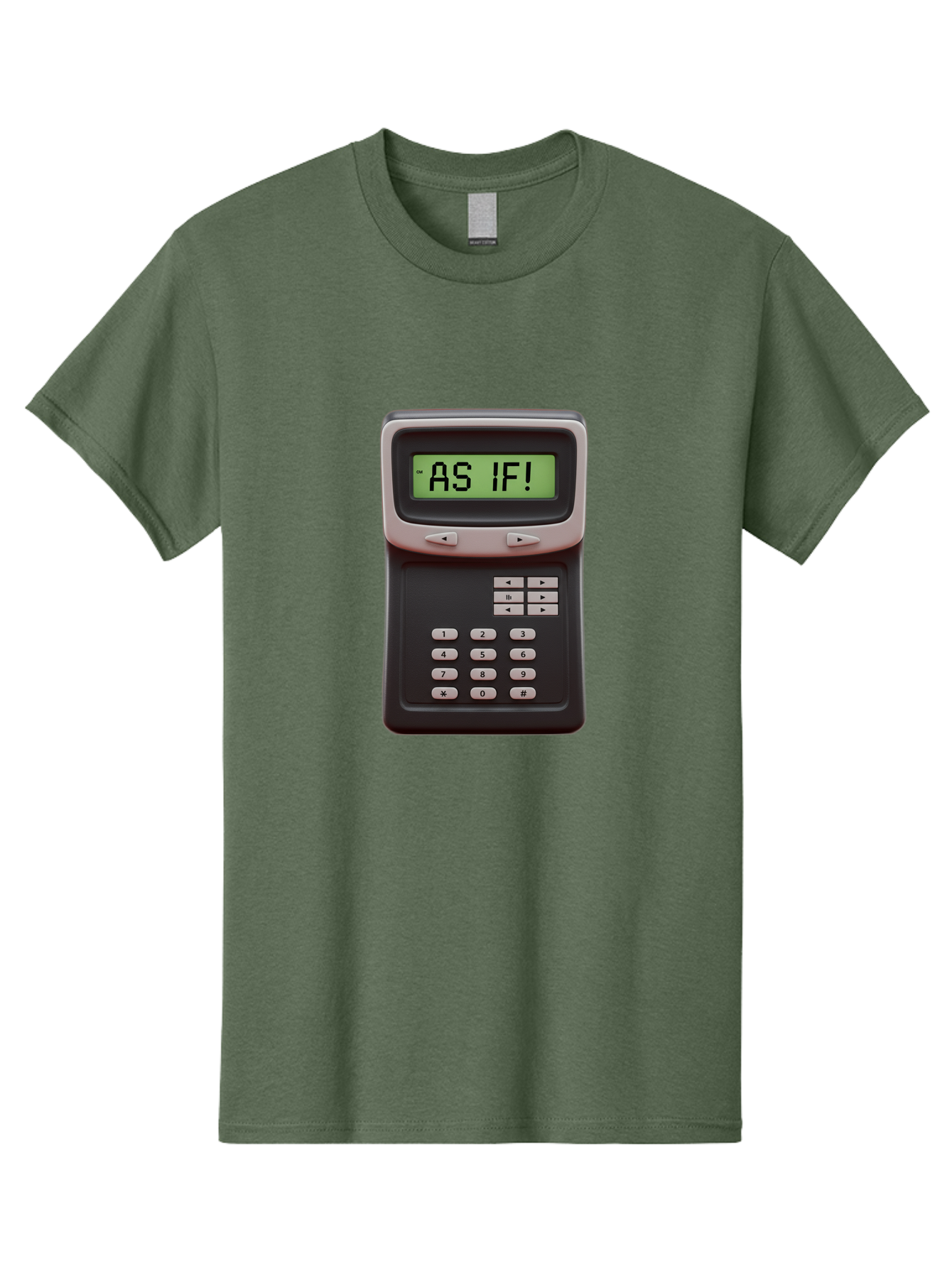 As-If-Calculator Men'S Graphic Tee, 100% Cotton, Comfortable Casual Summer Wear, Machine Washable, Vintage Calculator, Retro Tech, As If! Message, Funny Quote, Nostalgic Design, Old School Electronics, Humor, Sass, Meme Inspiration Baa142