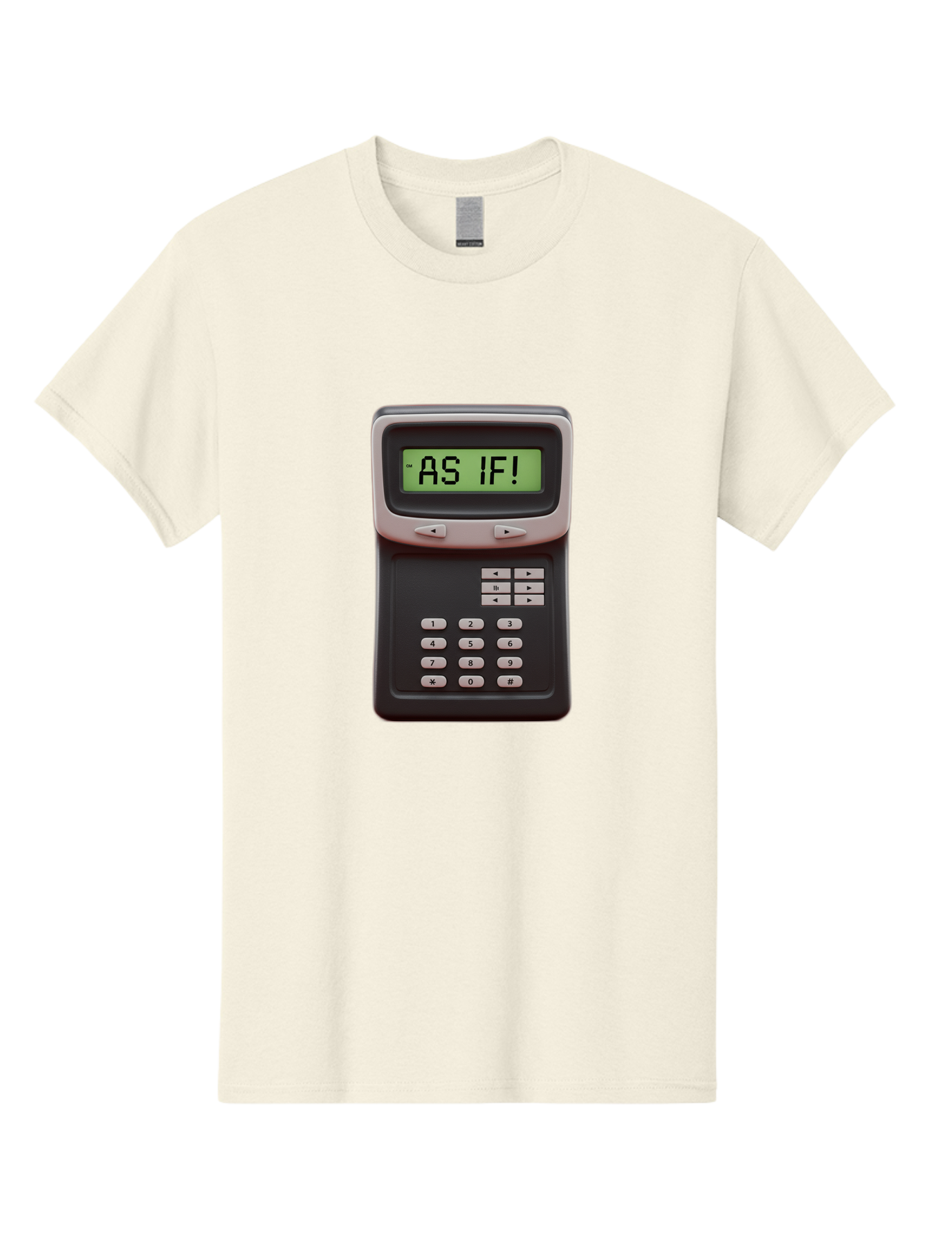 As-If-Calculator Men'S Graphic Tee, 100% Cotton, Comfortable Casual Summer Wear, Machine Washable, Vintage Calculator, Retro Tech, As If! Message, Funny Quote, Nostalgic Design, Old School Electronics, Humor, Sass, Meme Inspiration Baa142