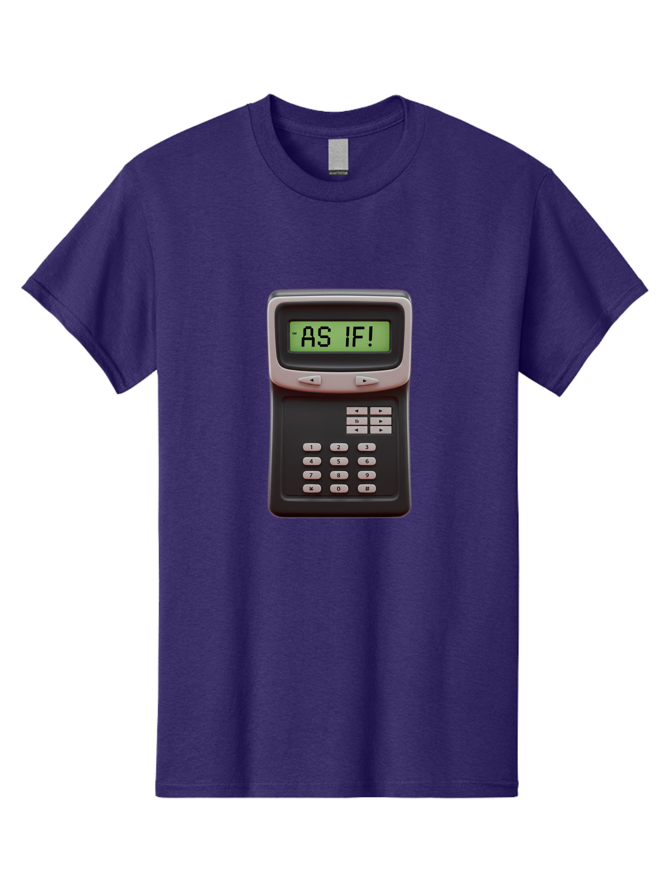 As-If-Calculator Men'S Graphic Tee, 100% Cotton, Comfortable Casual Summer Wear, Machine Washable, Vintage Calculator, Retro Tech, As If! Message, Funny Quote, Nostalgic Design, Old School Electronics, Humor, Sass, Meme Inspiration Baa142