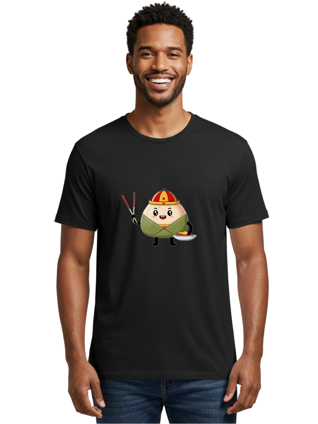 Banh-Chung Men'S Graphic Tee, 100% Cotton, Comfortable Casual Summer Wear, Machine Washable, Vietnamese Traditional Food, Bánh Ch?ng, Rice Cake, Festive Dish, Cultural Heritage, Tet Celebration, Asian Cuisine, Traditional Recipe Baa151