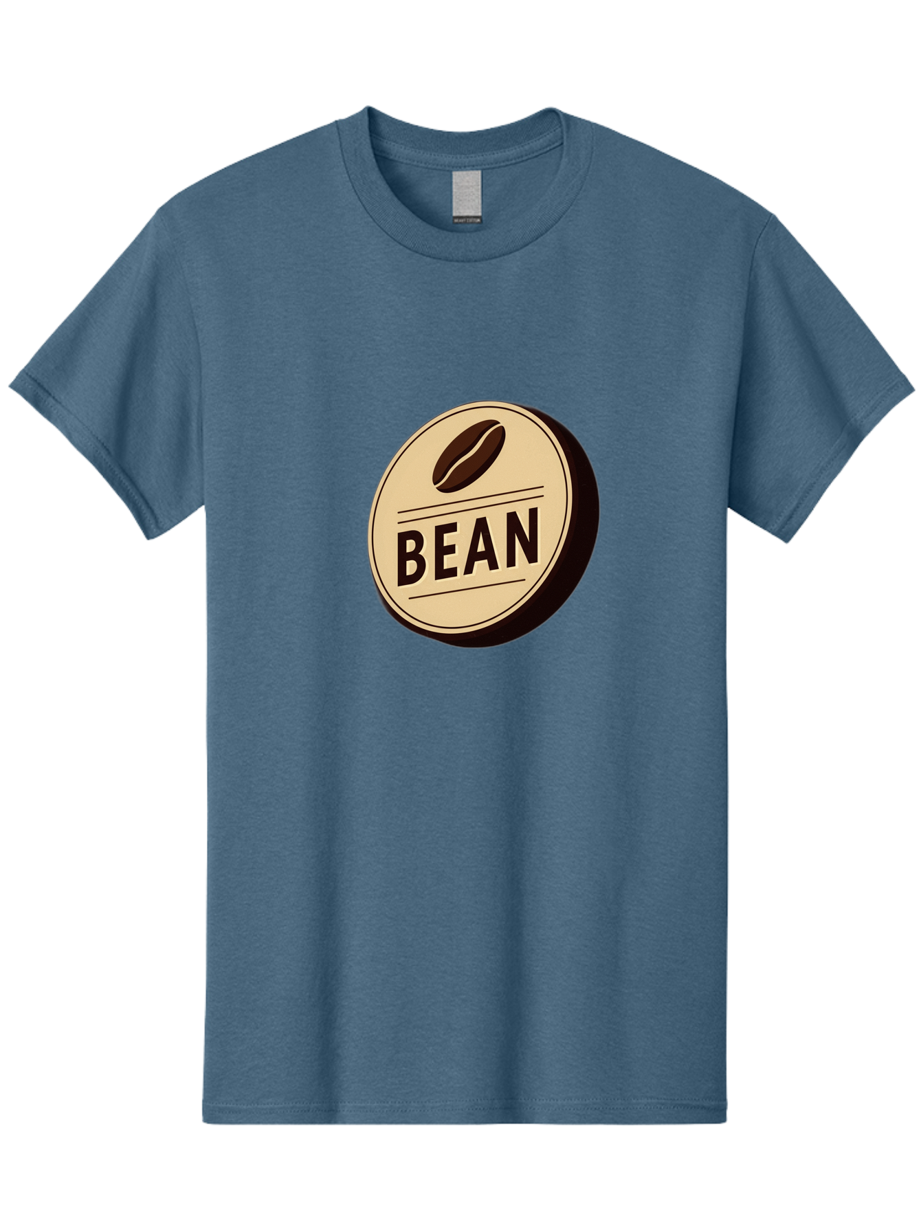 Bean Men'S Graphic Tee, 100% Cotton, Comfortable Casual Summer Wear, Machine Washable, Coffee Bean Label, Coffee Branding, Coffee Logo, Coffee Design, Minimalist Style, Simple Typography, Coffee Theme, Coffee Culture Baa156