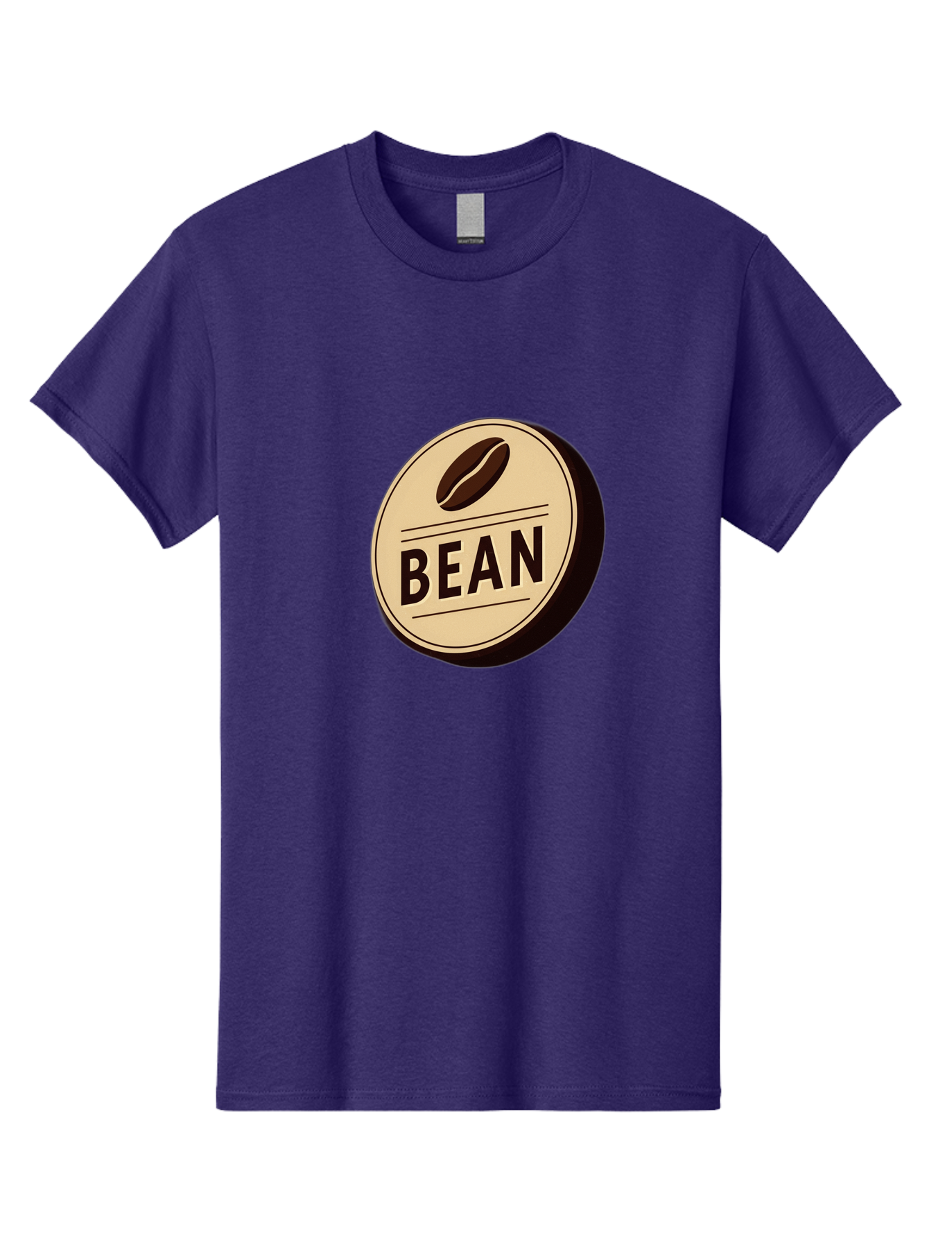 Bean Men'S Graphic Tee, 100% Cotton, Comfortable Casual Summer Wear, Machine Washable, Coffee Bean Label, Coffee Branding, Coffee Logo, Coffee Design, Minimalist Style, Simple Typography, Coffee Theme, Coffee Culture Baa156