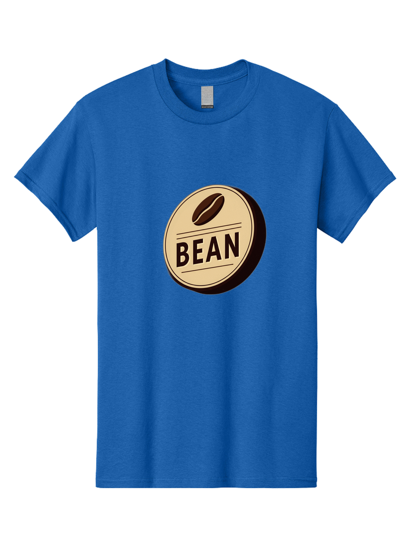 Bean Men'S Graphic Tee, 100% Cotton, Comfortable Casual Summer Wear, Machine Washable, Coffee Bean Label, Coffee Branding, Coffee Logo, Coffee Design, Minimalist Style, Simple Typography, Coffee Theme, Coffee Culture Baa156