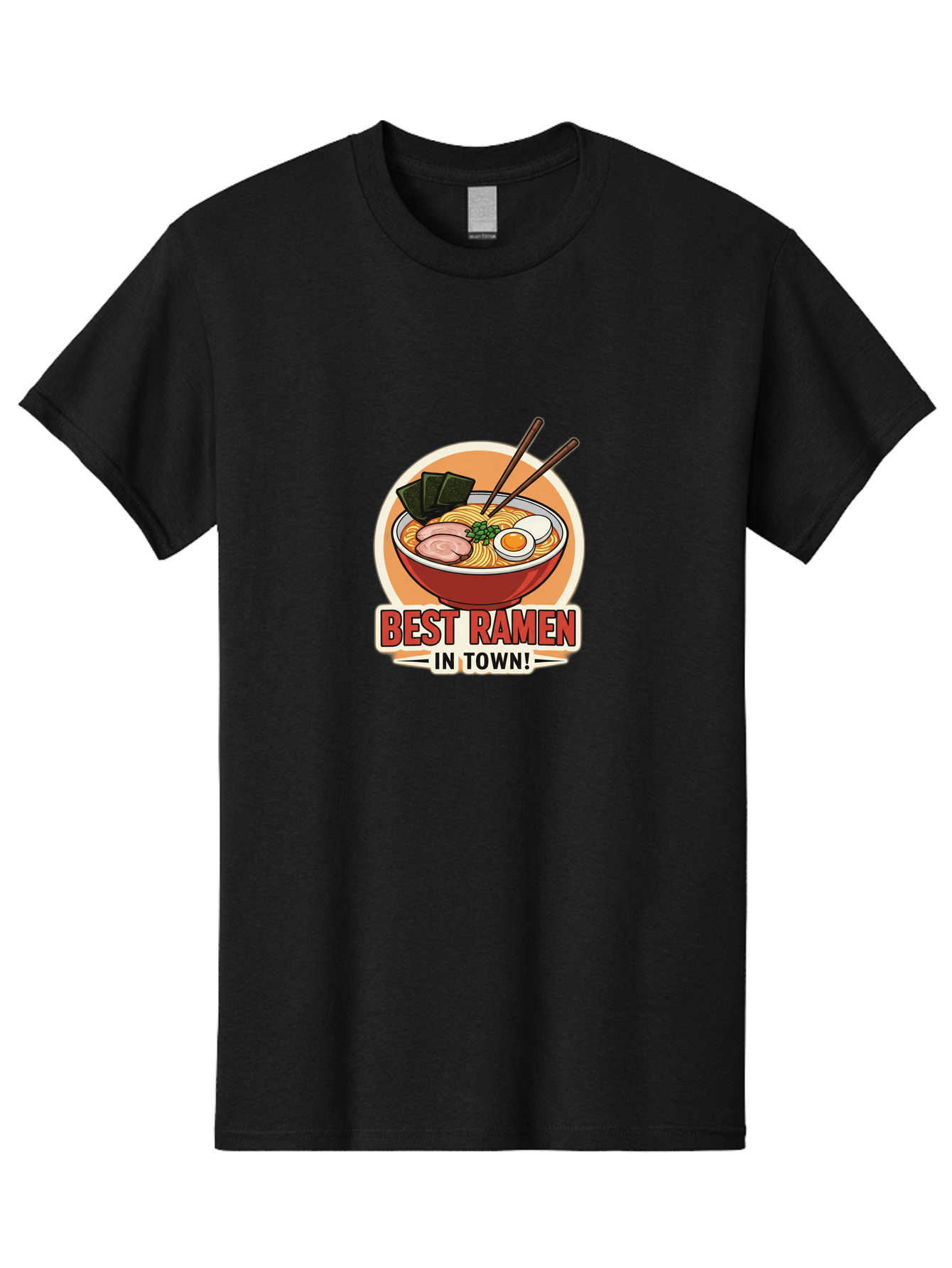 Best-Ramen Men'S Graphic Tee, 100% Cotton, Comfortable Casual Summer Wear, Machine Washable, Ramen Bowl, Noodles, Egg, Meat Slices, Seaweed, Chopsticks, Best Ramen, Foodie, Japanese Cuisine, Delicious Meal, Savory Flavors, Appetizing Dish Baa158