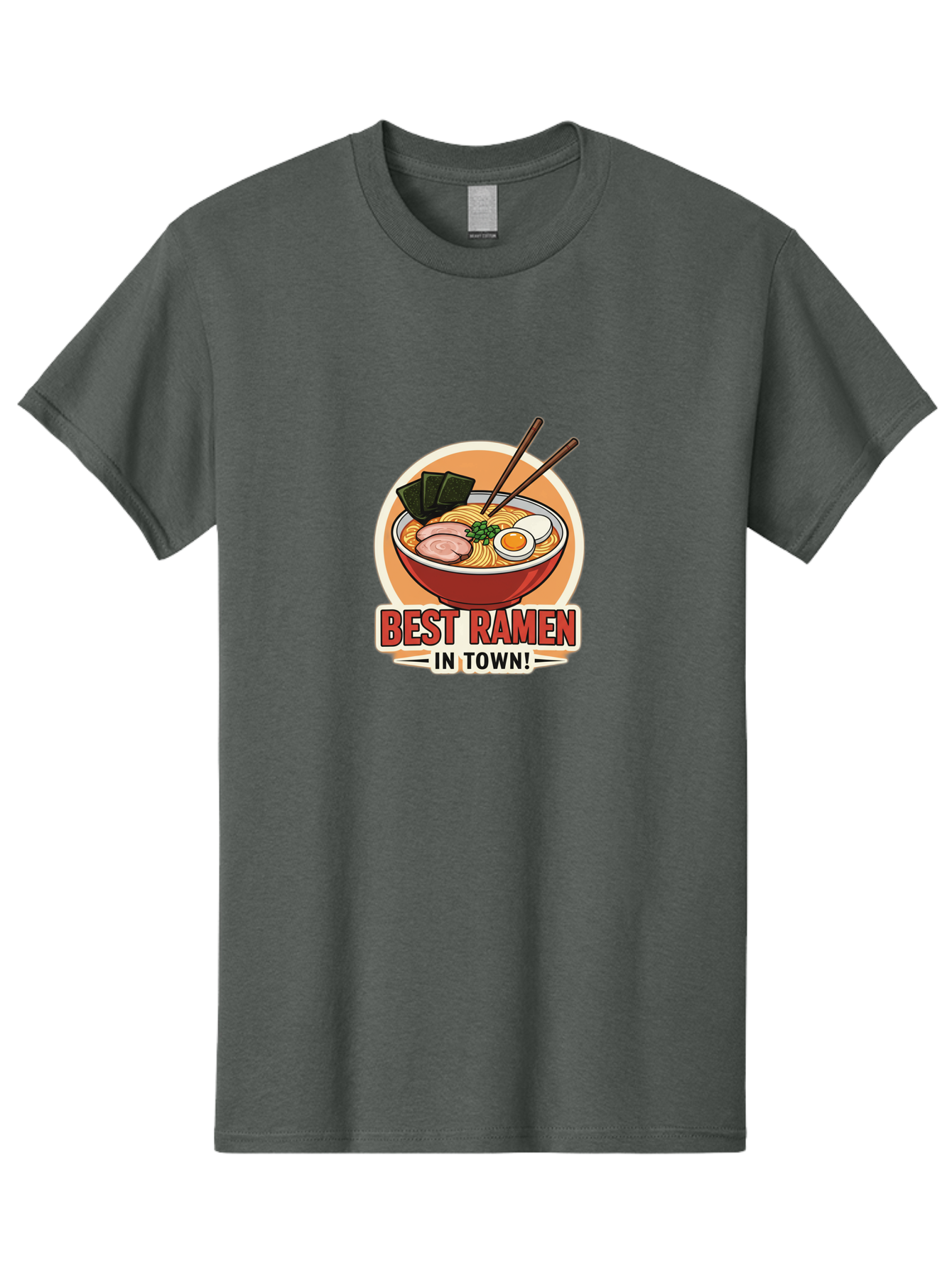 Best-Ramen Men'S Graphic Tee, 100% Cotton, Comfortable Casual Summer Wear, Machine Washable, Ramen Bowl, Noodles, Egg, Meat Slices, Seaweed, Chopsticks, Best Ramen, Foodie, Japanese Cuisine, Delicious Meal, Savory Flavors, Appetizing Dish Baa158