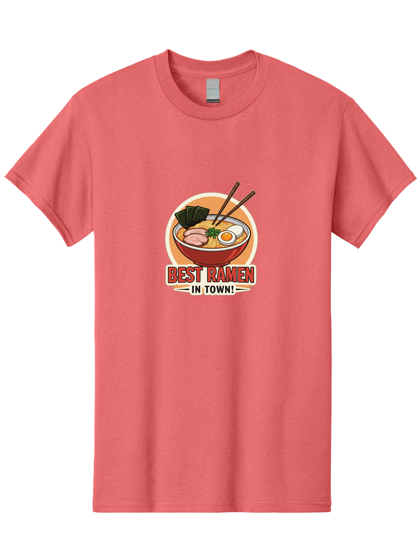 Best-Ramen Men'S Graphic Tee, 100% Cotton, Comfortable Casual Summer Wear, Machine Washable, Ramen Bowl, Noodles, Egg, Meat Slices, Seaweed, Chopsticks, Best Ramen, Foodie, Japanese Cuisine, Delicious Meal, Savory Flavors, Appetizing Dish Baa158