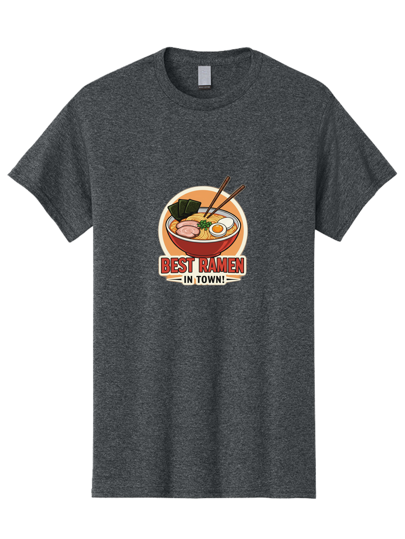 Best-Ramen Men'S Graphic Tee, 100% Cotton, Comfortable Casual Summer Wear, Machine Washable, Ramen Bowl, Noodles, Egg, Meat Slices, Seaweed, Chopsticks, Best Ramen, Foodie, Japanese Cuisine, Delicious Meal, Savory Flavors, Appetizing Dish Baa158