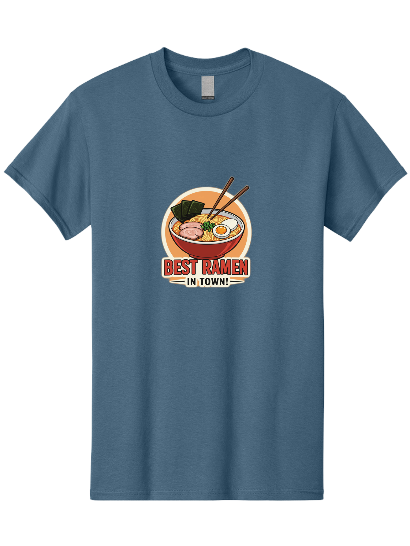 Best-Ramen Men'S Graphic Tee, 100% Cotton, Comfortable Casual Summer Wear, Machine Washable, Ramen Bowl, Noodles, Egg, Meat Slices, Seaweed, Chopsticks, Best Ramen, Foodie, Japanese Cuisine, Delicious Meal, Savory Flavors, Appetizing Dish Baa158