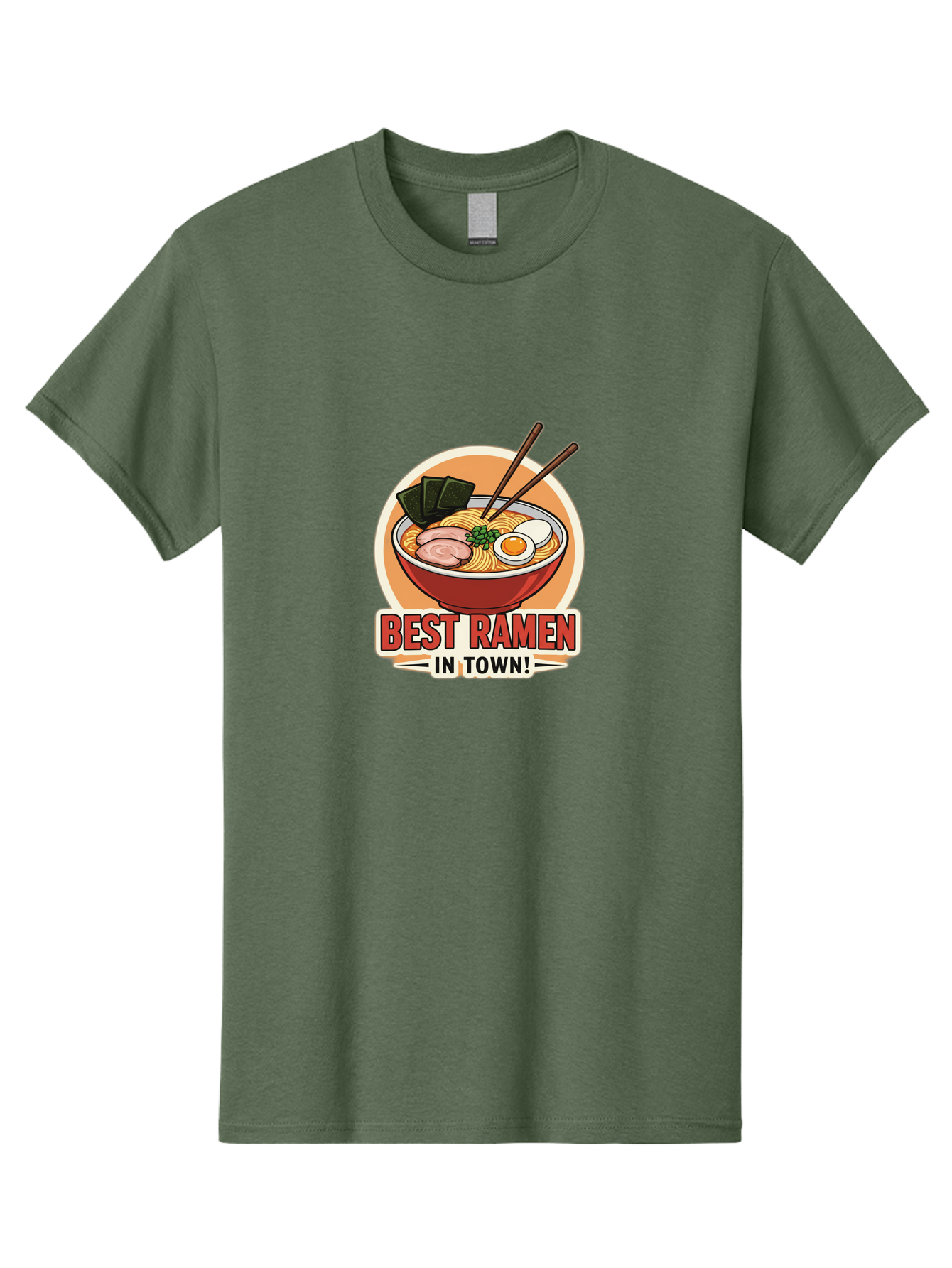 Best-Ramen Men'S Graphic Tee, 100% Cotton, Comfortable Casual Summer Wear, Machine Washable, Ramen Bowl, Noodles, Egg, Meat Slices, Seaweed, Chopsticks, Best Ramen, Foodie, Japanese Cuisine, Delicious Meal, Savory Flavors, Appetizing Dish Baa158