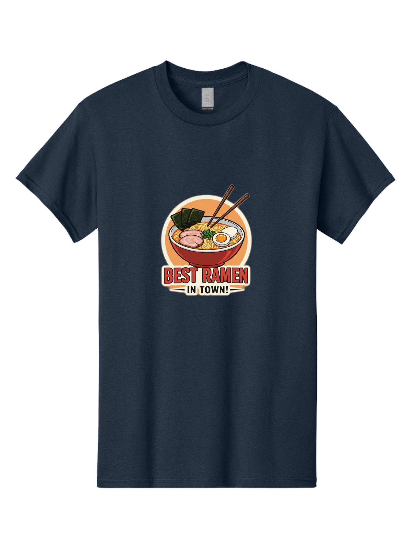 Best-Ramen Men'S Graphic Tee, 100% Cotton, Comfortable Casual Summer Wear, Machine Washable, Ramen Bowl, Noodles, Egg, Meat Slices, Seaweed, Chopsticks, Best Ramen, Foodie, Japanese Cuisine, Delicious Meal, Savory Flavors, Appetizing Dish Baa158