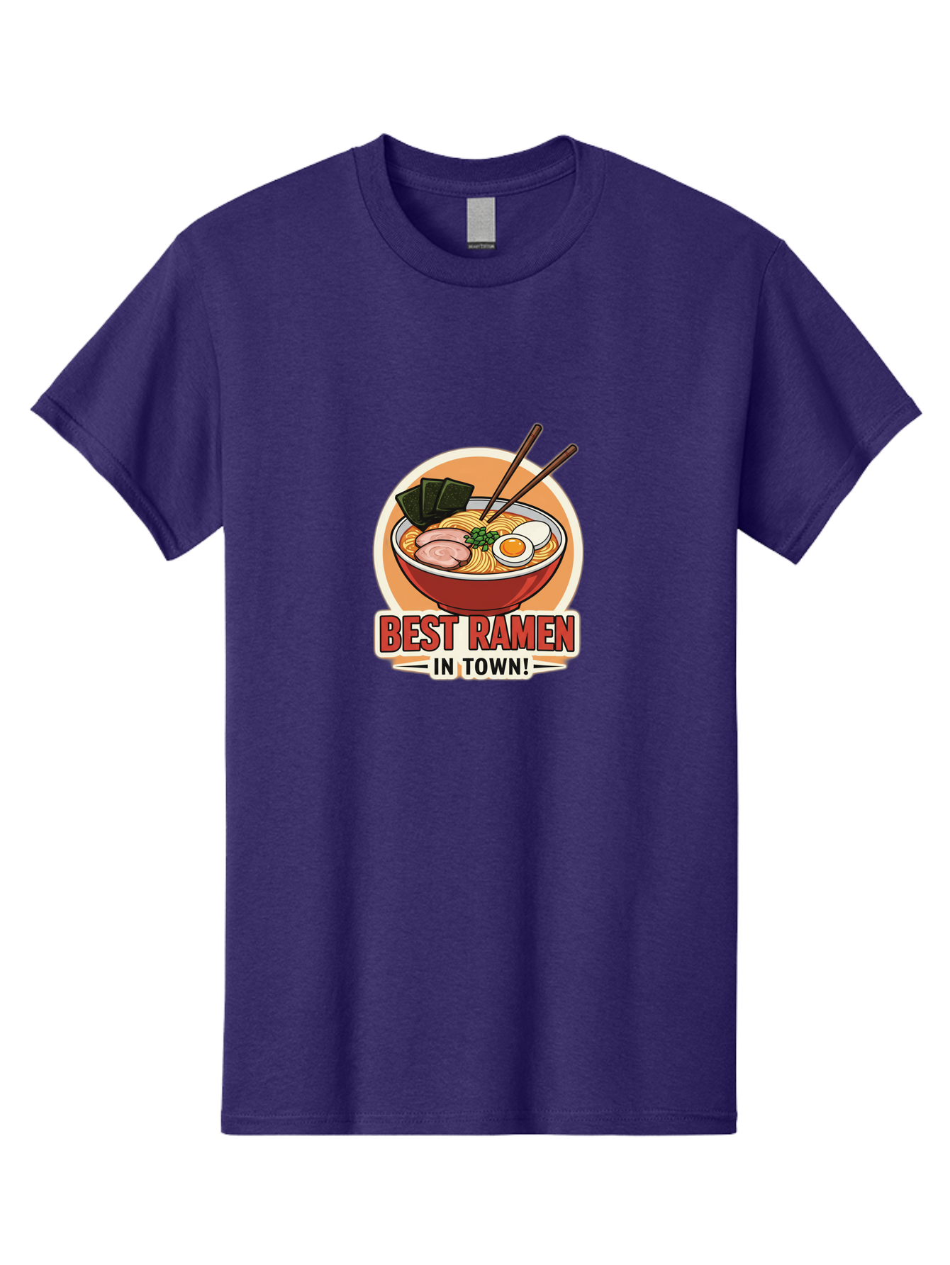 Best-Ramen Men'S Graphic Tee, 100% Cotton, Comfortable Casual Summer Wear, Machine Washable, Ramen Bowl, Noodles, Egg, Meat Slices, Seaweed, Chopsticks, Best Ramen, Foodie, Japanese Cuisine, Delicious Meal, Savory Flavors, Appetizing Dish Baa158