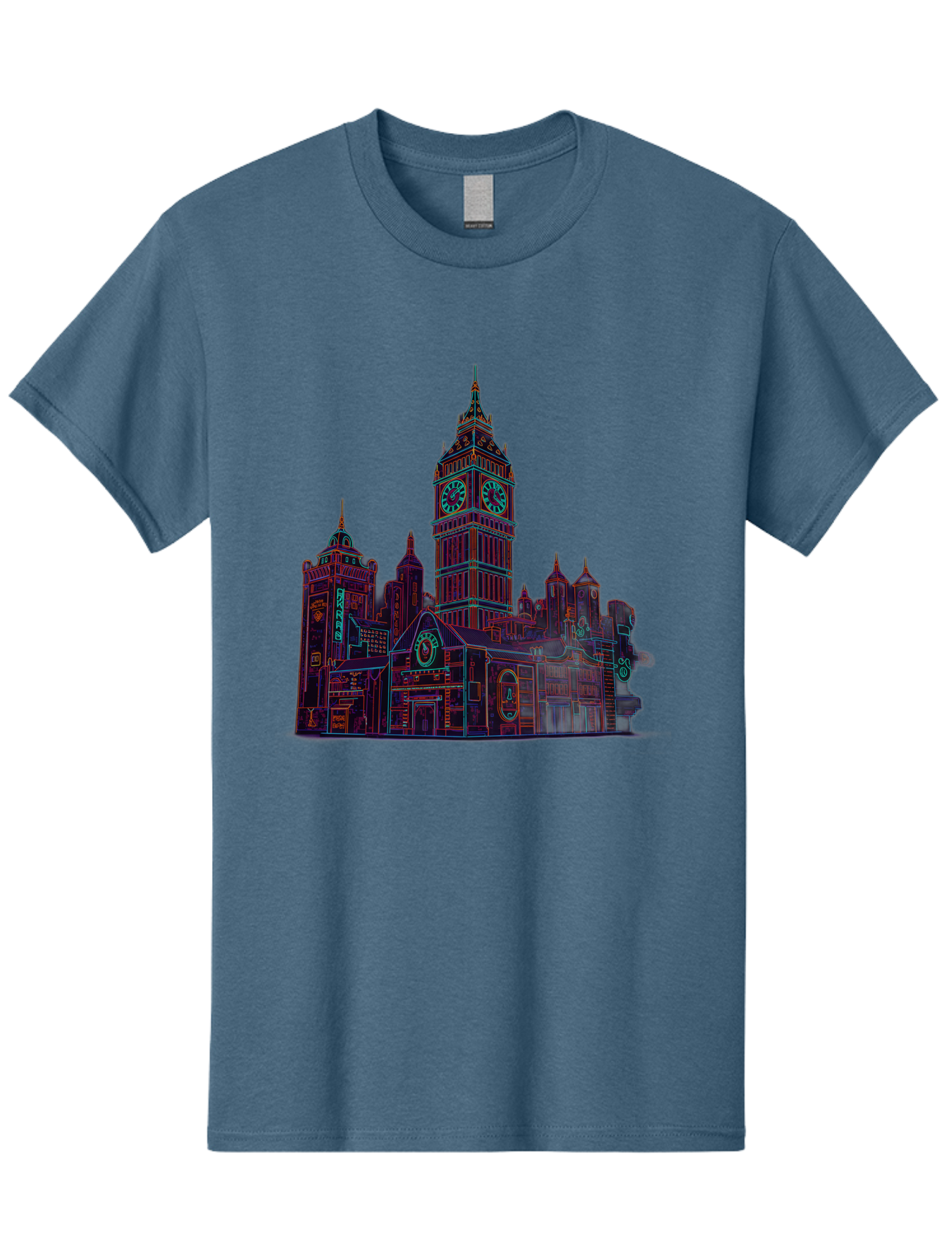 Big-Ben Men'S Graphic Tee, 100% Cotton, Comfortable Casual Summer Wear, Machine Washable, Big Ben, London Landmark, Clock Tower, Iconic Architecture, Gothic Style, Historic Building, Tourist Attraction, Cityscape, Urban Scene, Famous Monument, Baa160