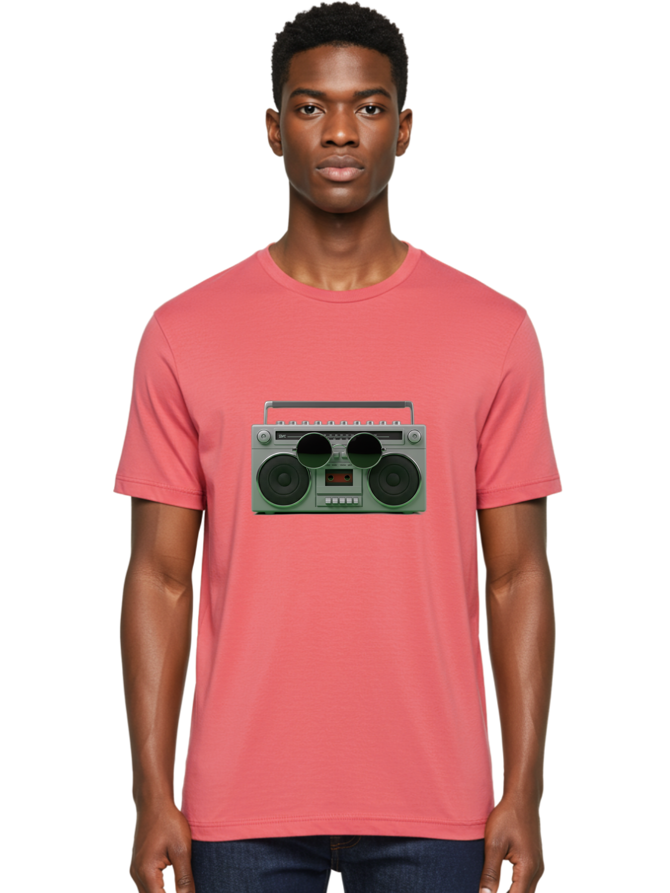 Boombox-3 Men'S Graphic Tee, 100% Cotton, Comfortable Casual Summer Wear, Machine Washable, Retro Boombox, Vintage Audio Equipment, Cassette Player, Portable Music, Nostalgic Technology, Retro Music Player, 80S Music Gear, Baa184