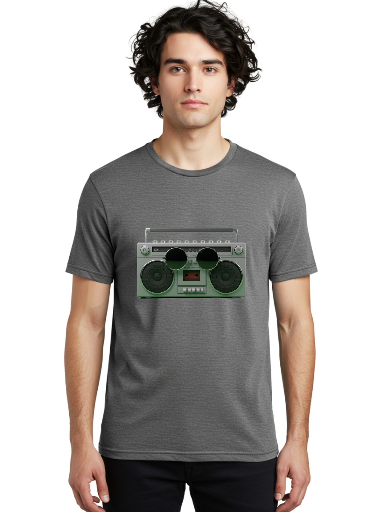 Boombox-3 Men'S Graphic Tee, 100% Cotton, Comfortable Casual Summer Wear, Machine Washable, Retro Boombox, Vintage Audio Equipment, Cassette Player, Portable Music, Nostalgic Technology, Retro Music Player, 80S Music Gear, Baa184