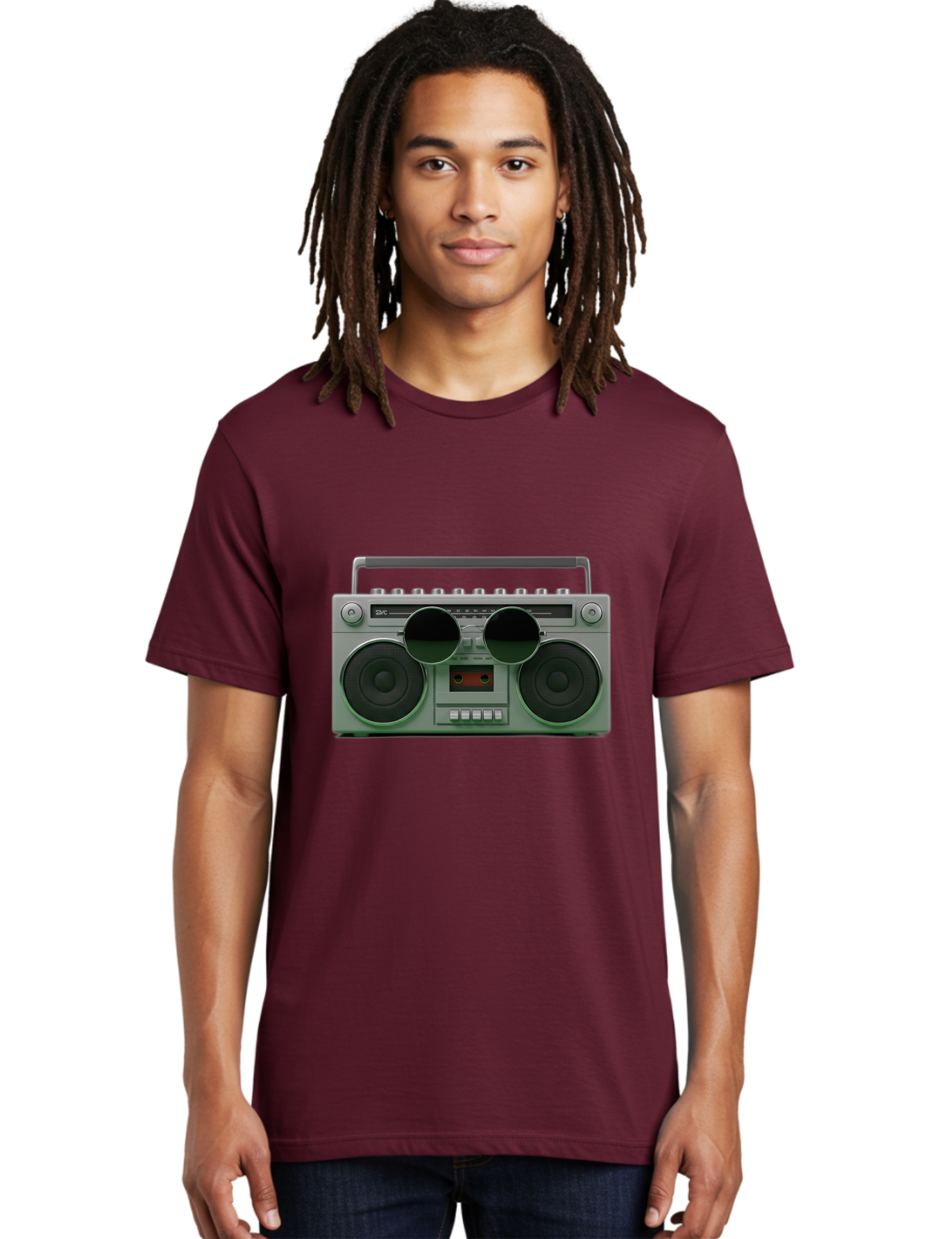 Boombox-3 Men'S Graphic Tee, 100% Cotton, Comfortable Casual Summer Wear, Machine Washable, Retro Boombox, Vintage Audio Equipment, Cassette Player, Portable Music, Nostalgic Technology, Retro Music Player, 80S Music Gear, Baa184