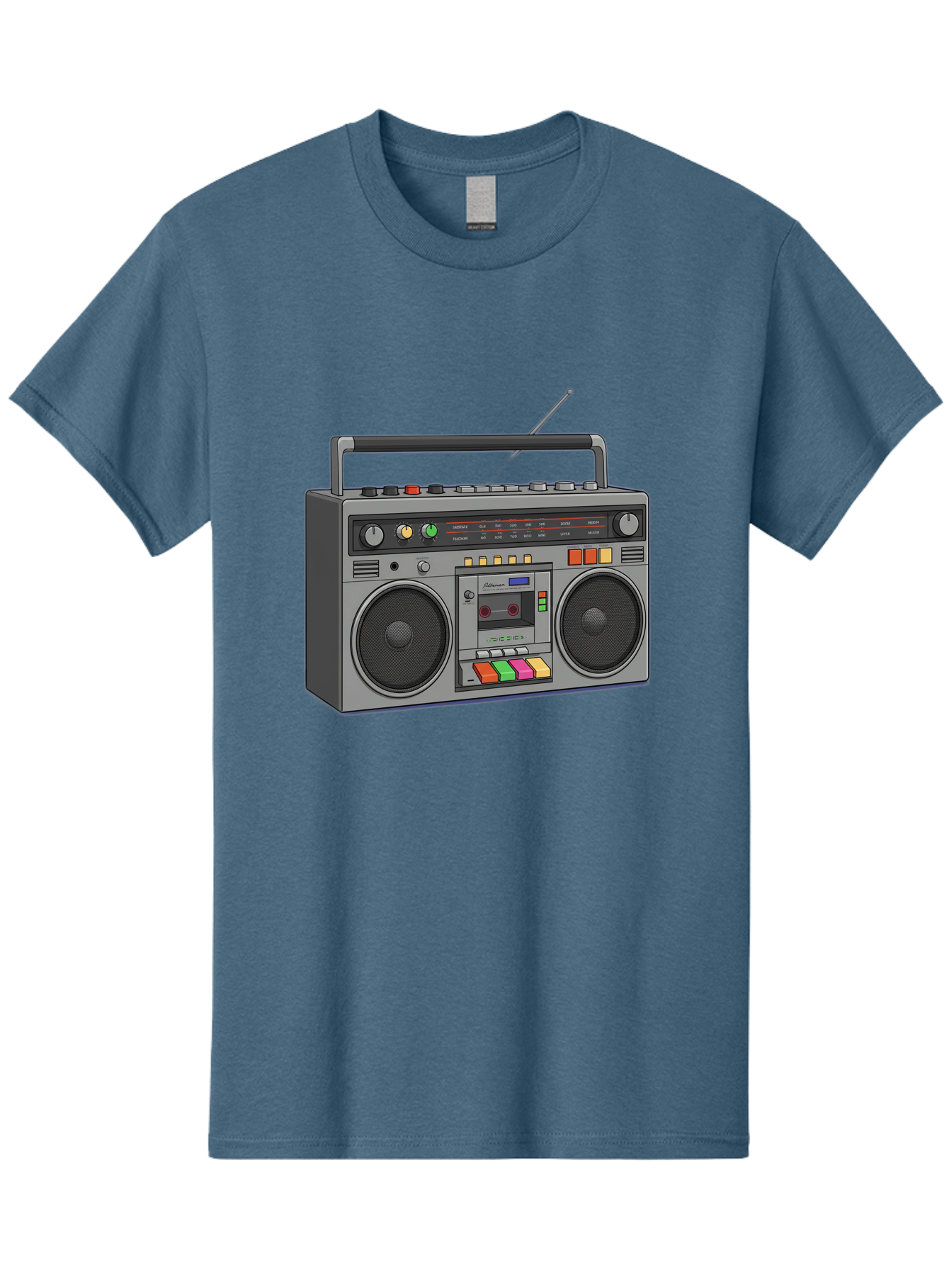 Boombox Men'S Graphic Tee, 100% Cotton, Comfortable Casual Summer Wear, Machine Washable, Vintage Boombox, Retro Radio, Cassette Player, Music On The Go, Portable Speaker, Nostalgic Electronics, 80S Technology, Classic Design Baa196