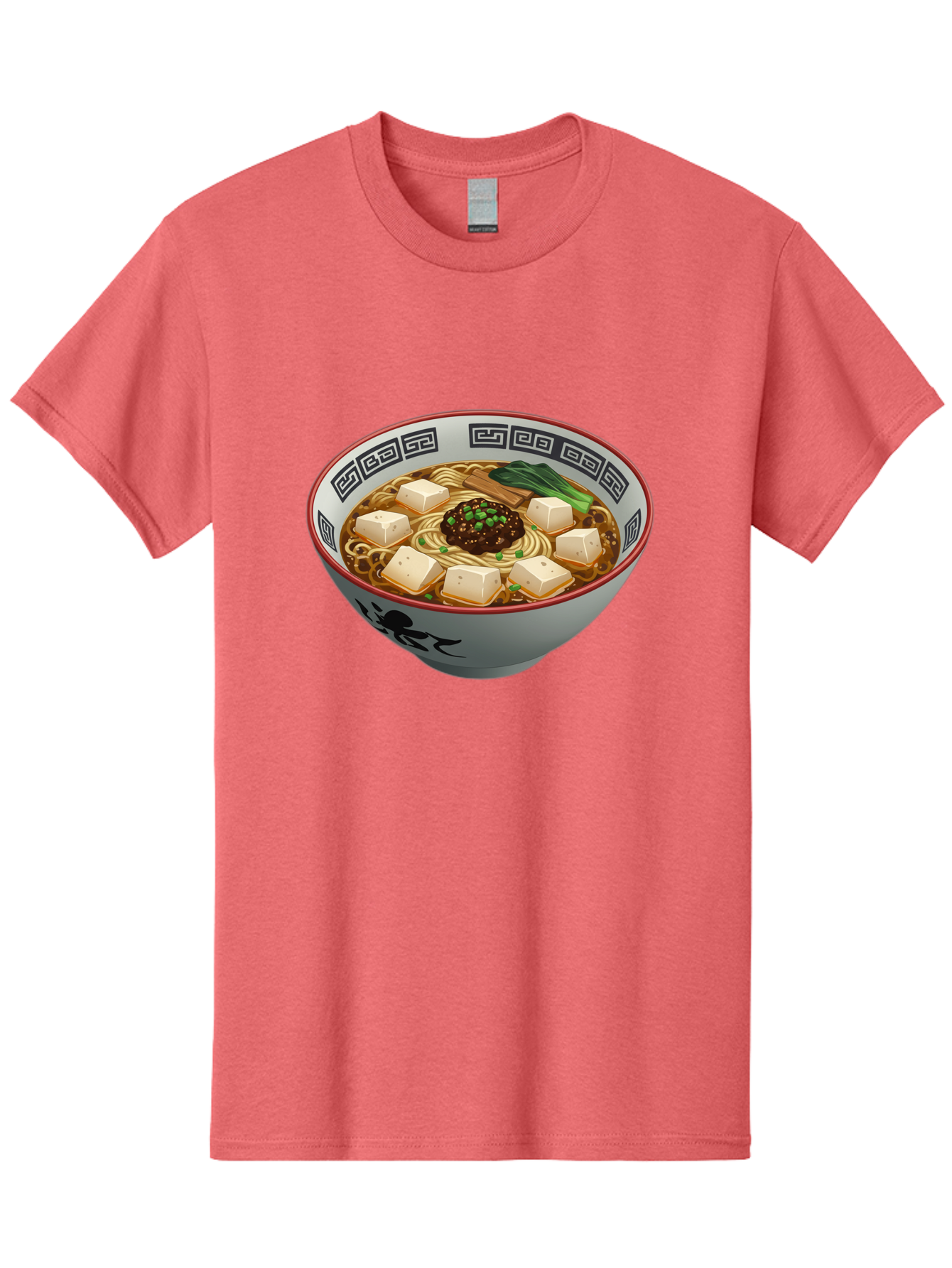 Bowl-Of-Ramen-2 Men'S Graphic Tee, 100% Cotton, Comfortable Casual Summer Wear, Machine Washable, Ramen Noodles, Noodle Soup, Japanese Cuisine, Tofu, Bok Choy, Savory Broth, Asian-Inspired, Delicious Meal, Comforting Food, Hot Soup, Baa198