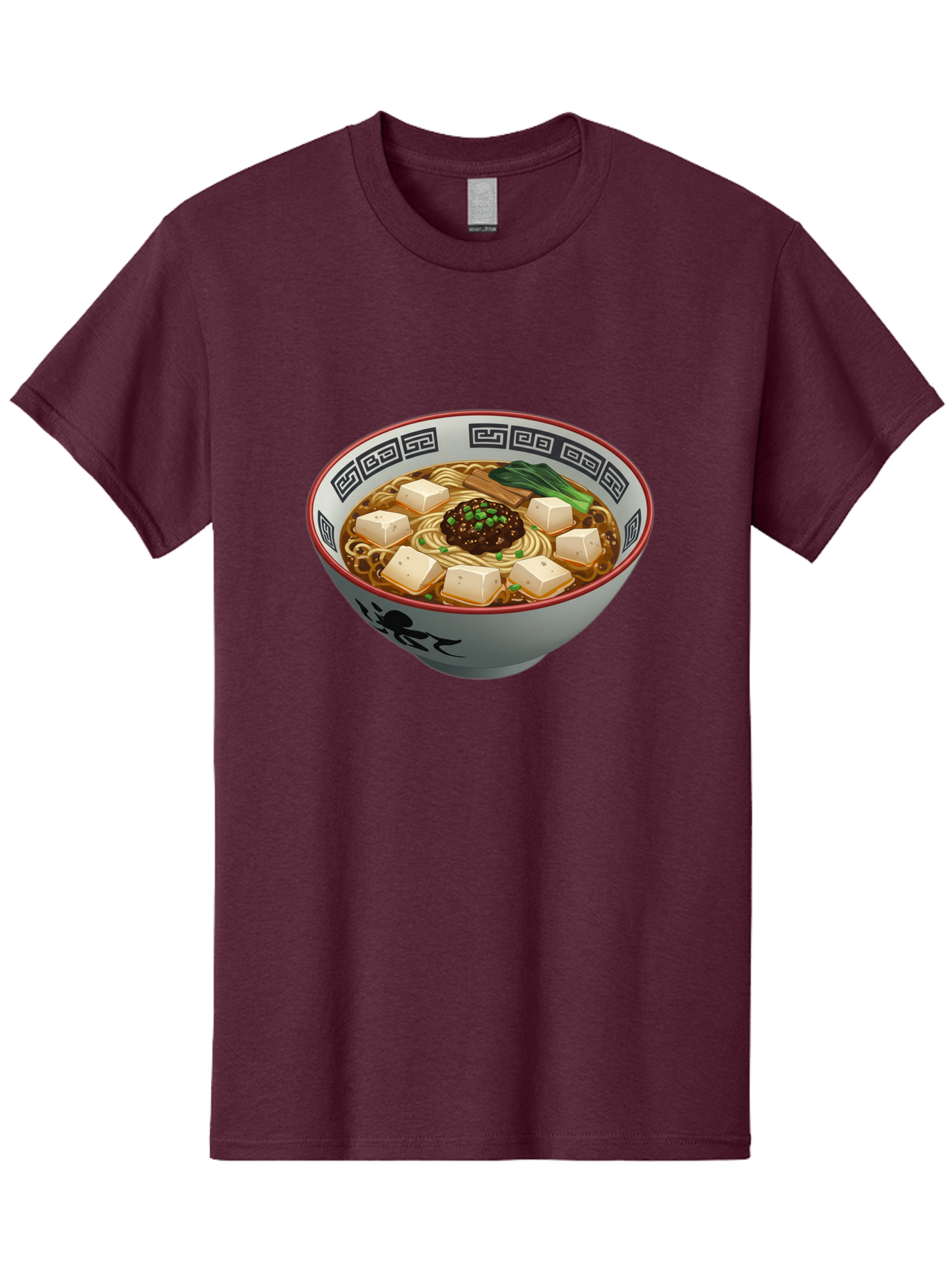 Bowl-Of-Ramen-2 Men'S Graphic Tee, 100% Cotton, Comfortable Casual Summer Wear, Machine Washable, Ramen Noodles, Noodle Soup, Japanese Cuisine, Tofu, Bok Choy, Savory Broth, Asian-Inspired, Delicious Meal, Comforting Food, Hot Soup, Baa198