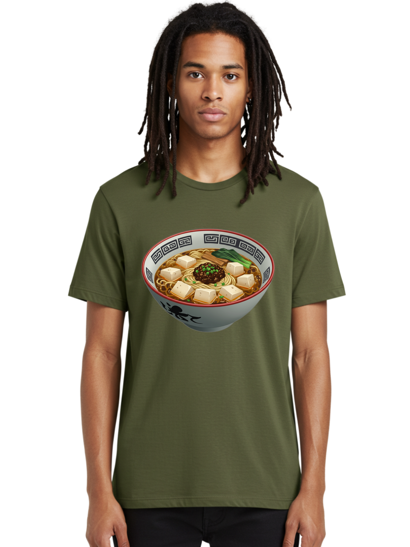 Bowl-Of-Ramen-2 Men'S Graphic Tee, 100% Cotton, Comfortable Casual Summer Wear, Machine Washable, Ramen Noodles, Noodle Soup, Japanese Cuisine, Tofu, Bok Choy, Savory Broth, Asian-Inspired, Delicious Meal, Comforting Food, Hot Soup, Baa198