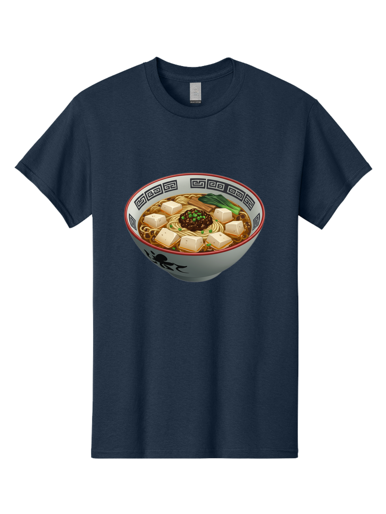 Bowl-Of-Ramen-2 Men'S Graphic Tee, 100% Cotton, Comfortable Casual Summer Wear, Machine Washable, Ramen Noodles, Noodle Soup, Japanese Cuisine, Tofu, Bok Choy, Savory Broth, Asian-Inspired, Delicious Meal, Comforting Food, Hot Soup, Baa198