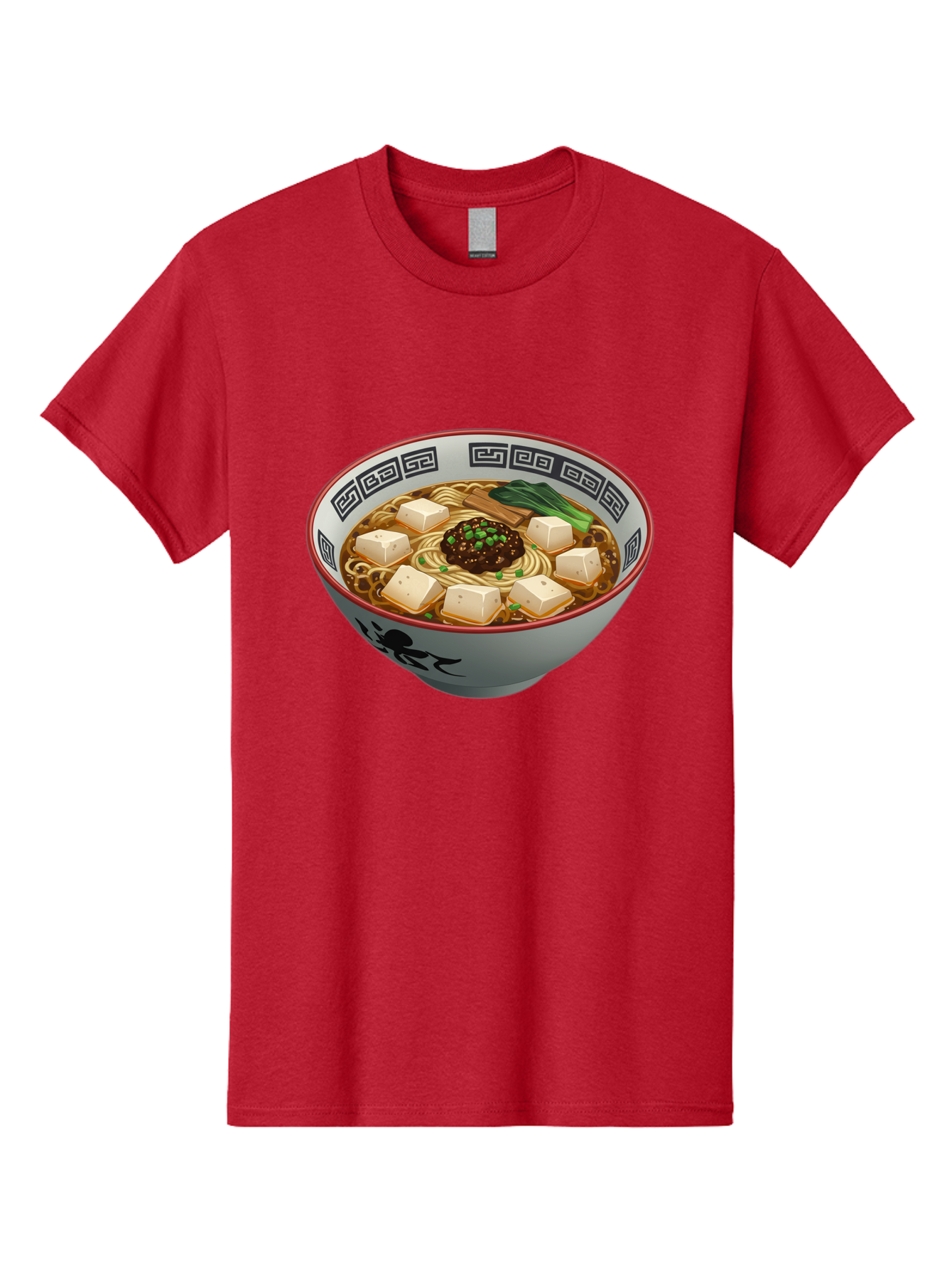 Bowl-Of-Ramen-2 Men'S Graphic Tee, 100% Cotton, Comfortable Casual Summer Wear, Machine Washable, Ramen Noodles, Noodle Soup, Japanese Cuisine, Tofu, Bok Choy, Savory Broth, Asian-Inspired, Delicious Meal, Comforting Food, Hot Soup, Baa198