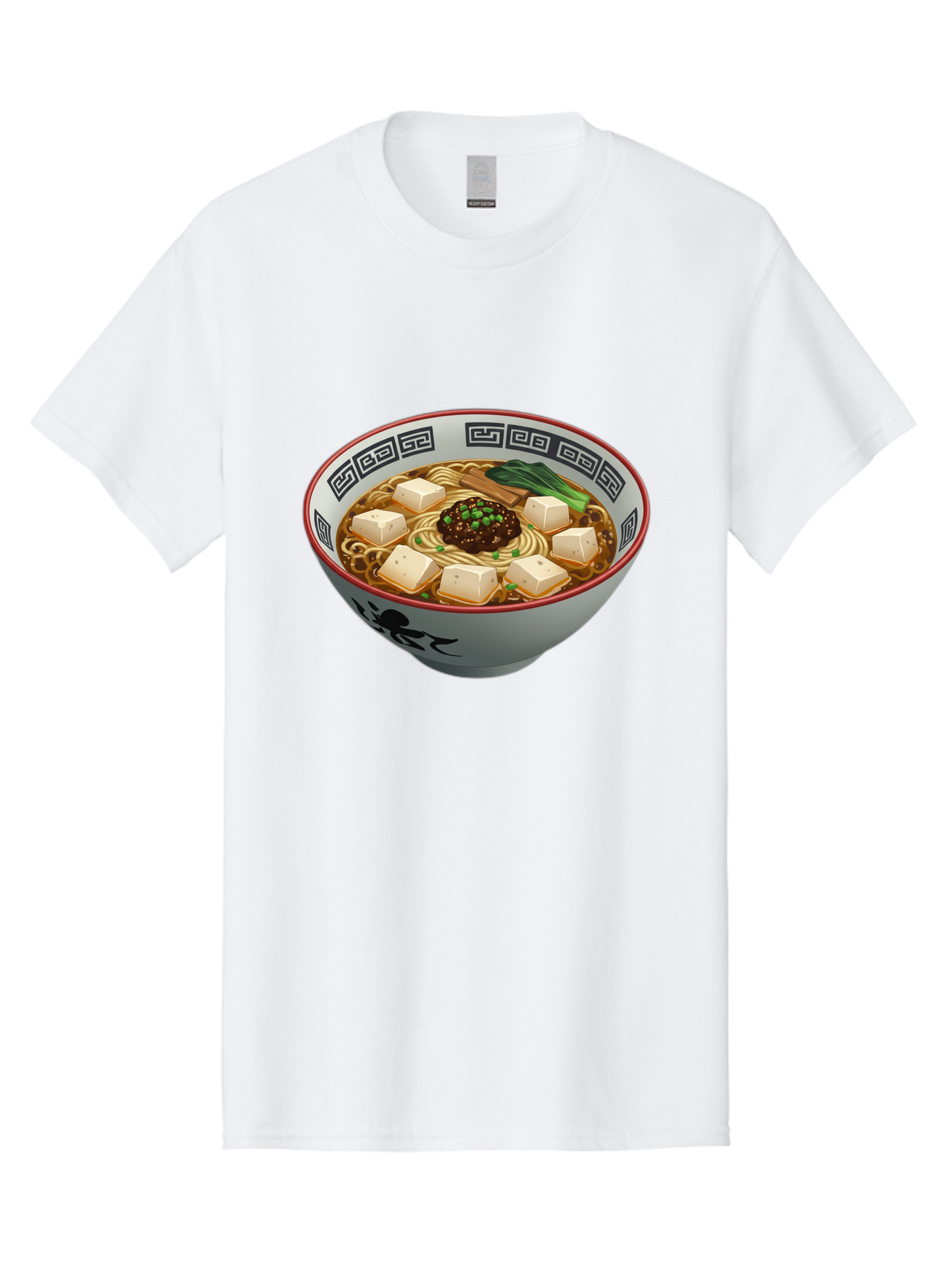 Bowl-Of-Ramen-2 Men'S Graphic Tee, 100% Cotton, Comfortable Casual Summer Wear, Machine Washable, Ramen Noodles, Noodle Soup, Japanese Cuisine, Tofu, Bok Choy, Savory Broth, Asian-Inspired, Delicious Meal, Comforting Food, Hot Soup, Baa198
