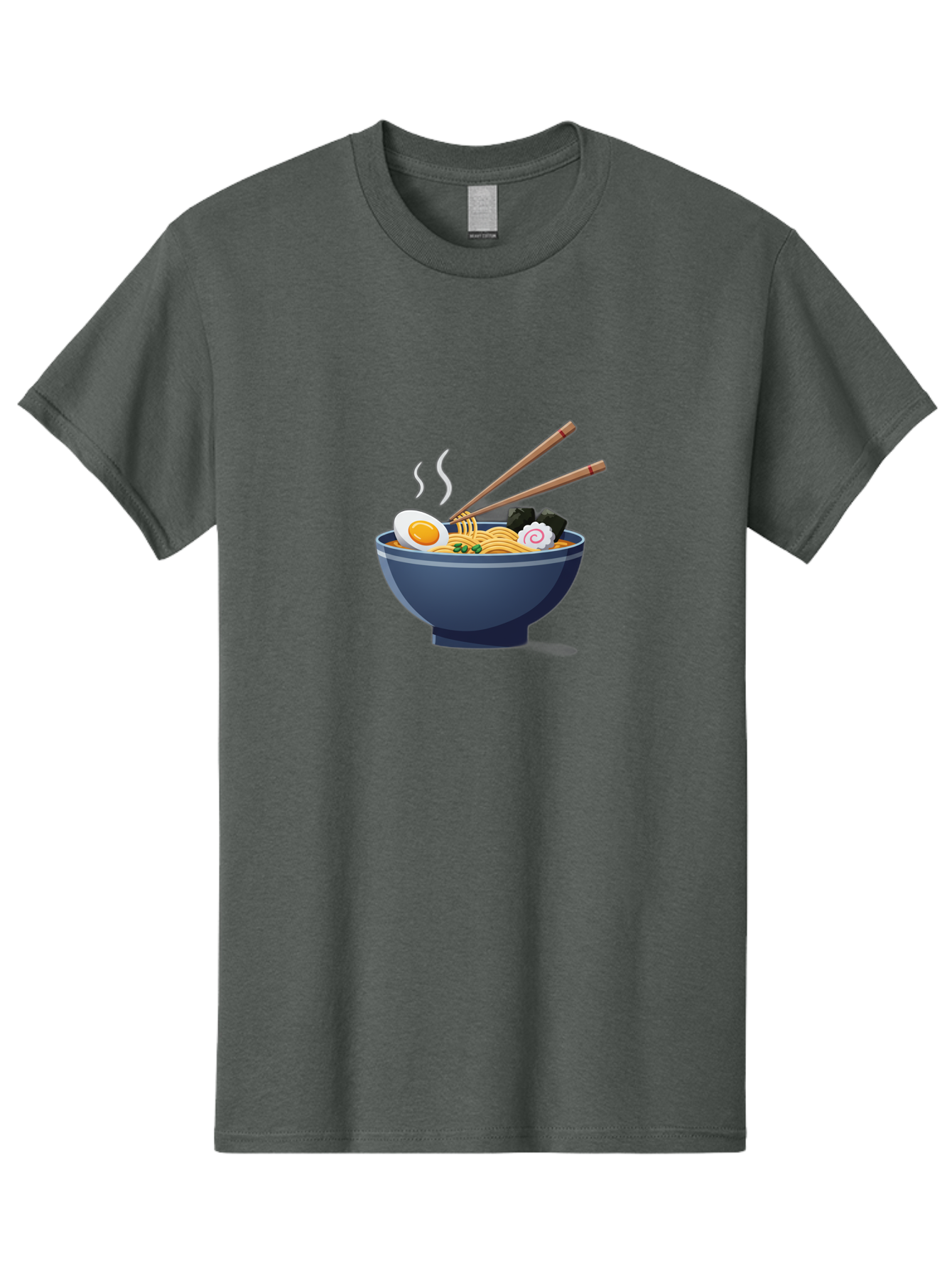Bowl-Of-Ramen-Noodles Men'S Graphic Tee, 100% Cotton, Comfortable Casual Summer Wear, Machine Washable, Steaming Hot Ramen, Japanese Cuisine, Boiled Egg, Green Onions, Black Mushrooms, Wooden Chopsticks, Savory Flavors, Comfort Food, Baa199