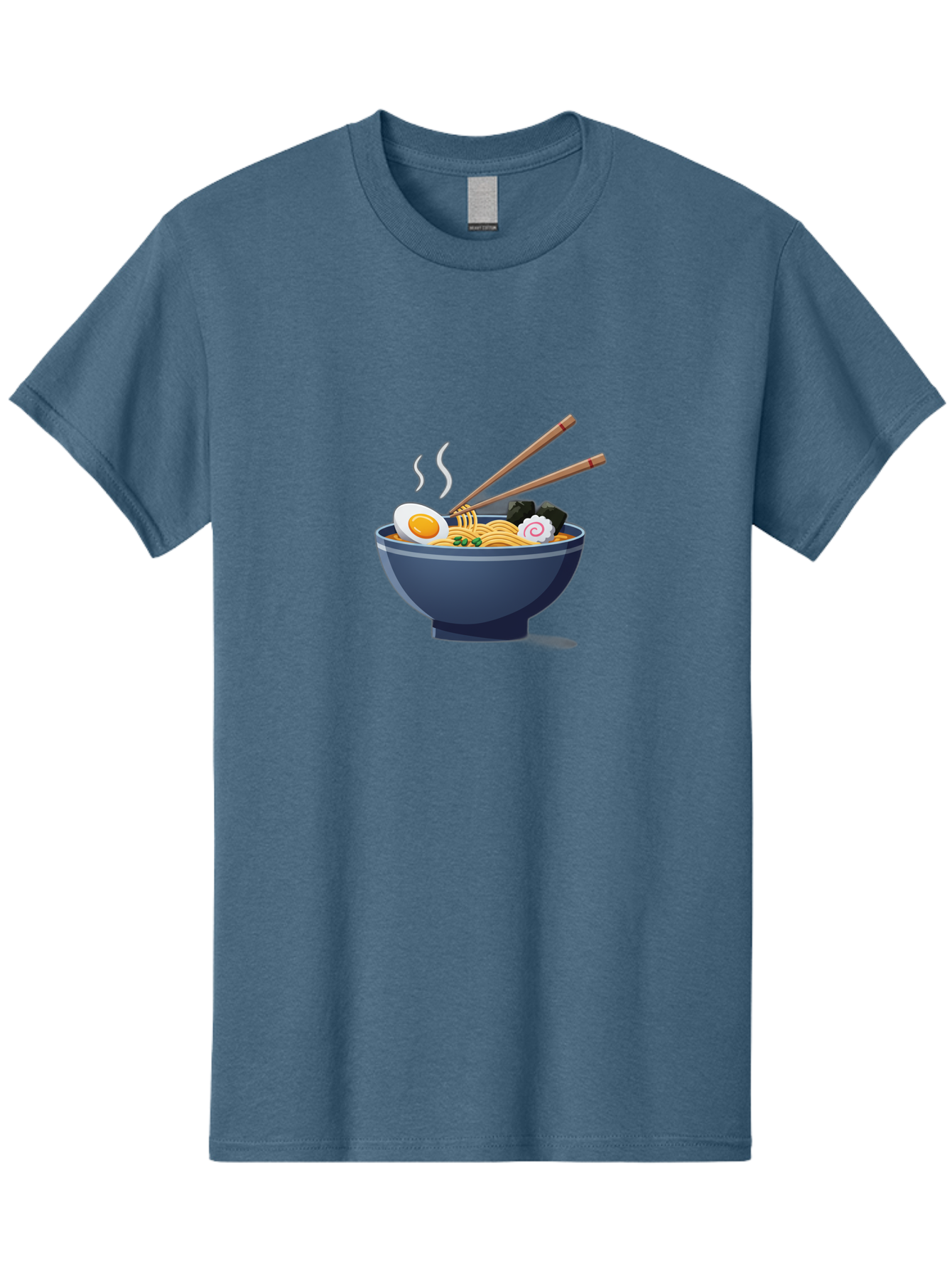 Bowl-Of-Ramen-Noodles Men'S Graphic Tee, 100% Cotton, Comfortable Casual Summer Wear, Machine Washable, Steaming Hot Ramen, Japanese Cuisine, Boiled Egg, Green Onions, Black Mushrooms, Wooden Chopsticks, Savory Flavors, Comfort Food, Baa199