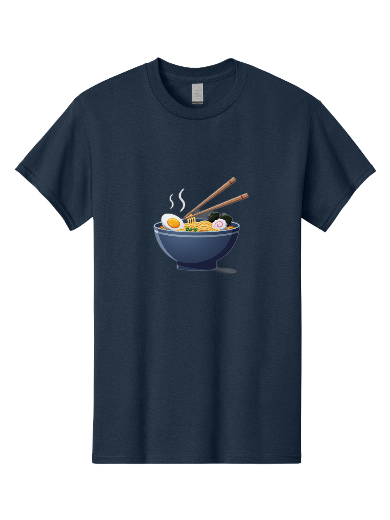 Bowl-Of-Ramen-Noodles Men'S Graphic Tee, 100% Cotton, Comfortable Casual Summer Wear, Machine Washable, Steaming Hot Ramen, Japanese Cuisine, Boiled Egg, Green Onions, Black Mushrooms, Wooden Chopsticks, Savory Flavors, Comfort Food, Baa199