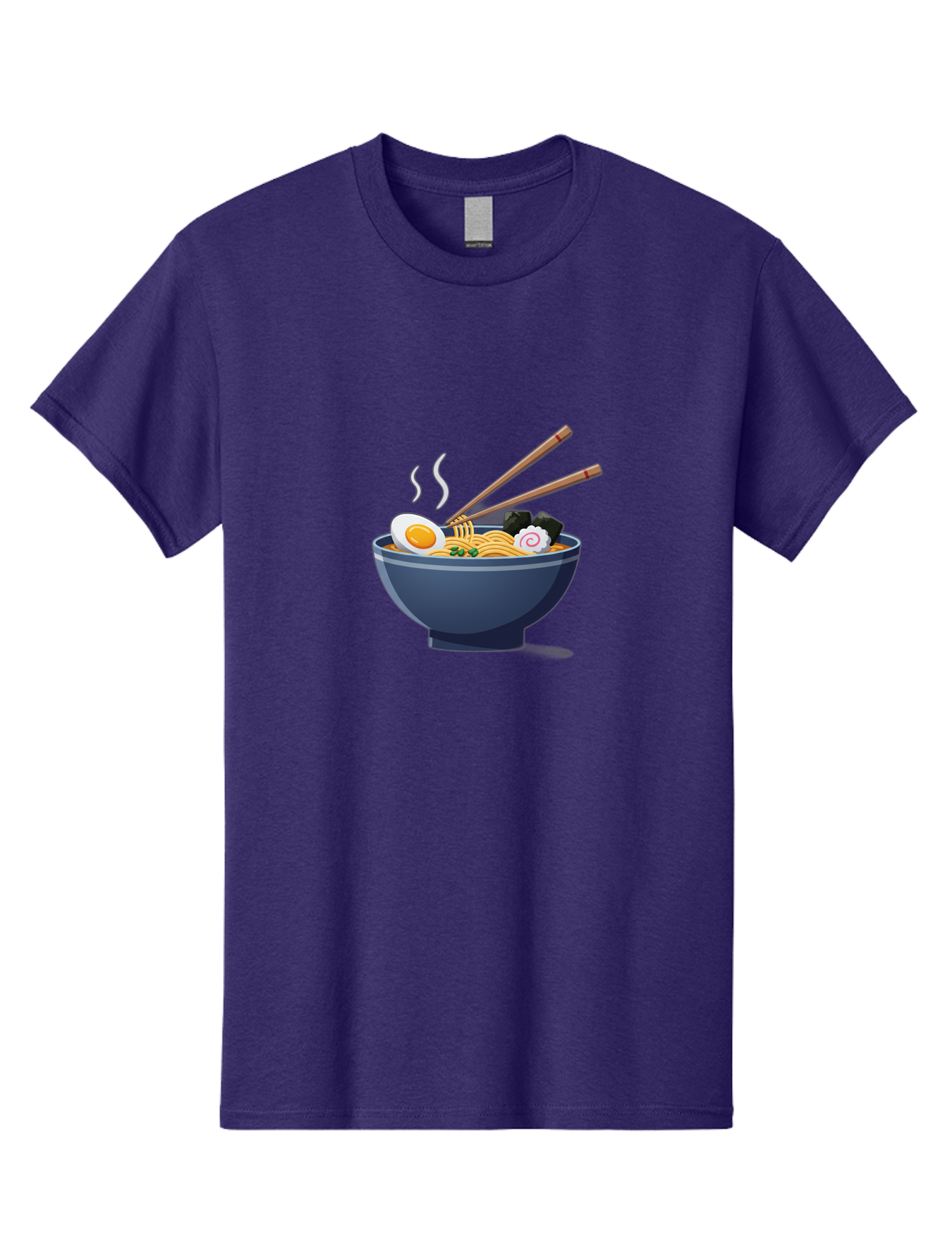 Bowl-Of-Ramen-Noodles Men'S Graphic Tee, 100% Cotton, Comfortable Casual Summer Wear, Machine Washable, Steaming Hot Ramen, Japanese Cuisine, Boiled Egg, Green Onions, Black Mushrooms, Wooden Chopsticks, Savory Flavors, Comfort Food, Baa199