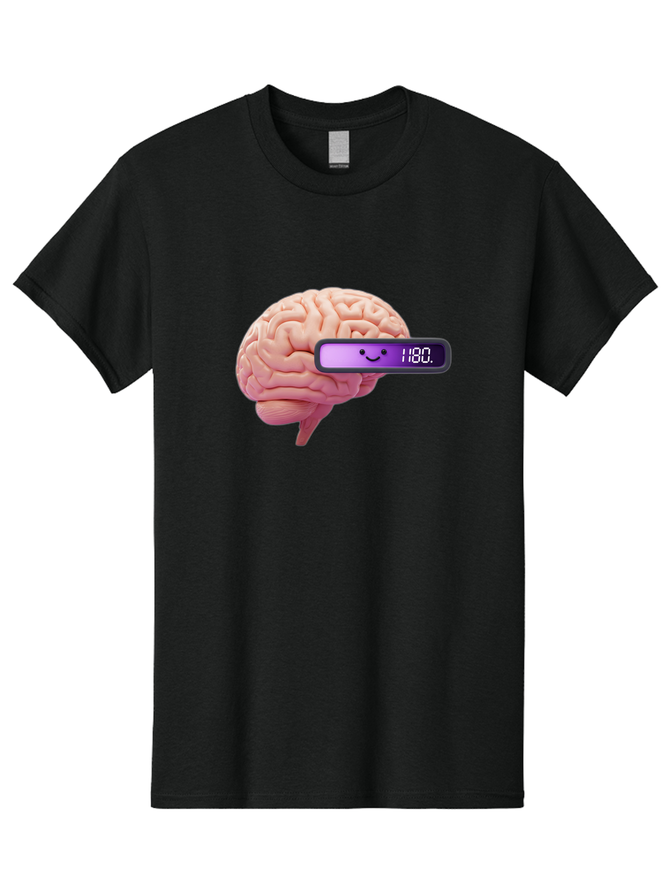 Brain-180 Men'S Graphic Tee, 100% Cotton, Comfortable Casual Summer Wear, Machine Washable, Human Brain, Brain Health, Mental Wellness, Mood Score, Happy Face, Score 180, Emotional Intelligence, Mental State Baa201