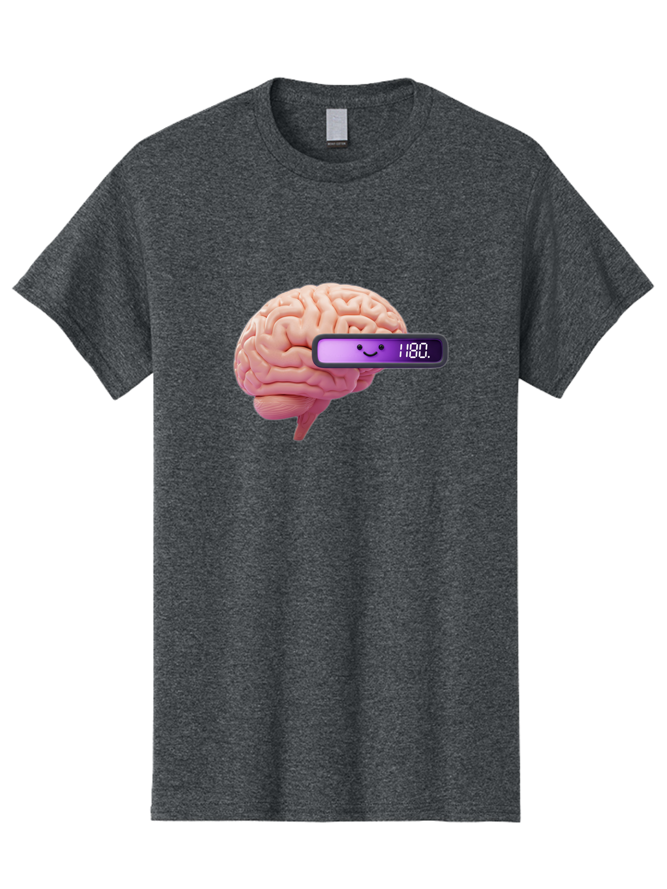 Brain-180 Men'S Graphic Tee, 100% Cotton, Comfortable Casual Summer Wear, Machine Washable, Human Brain, Brain Health, Mental Wellness, Mood Score, Happy Face, Score 180, Emotional Intelligence, Mental State Baa201
