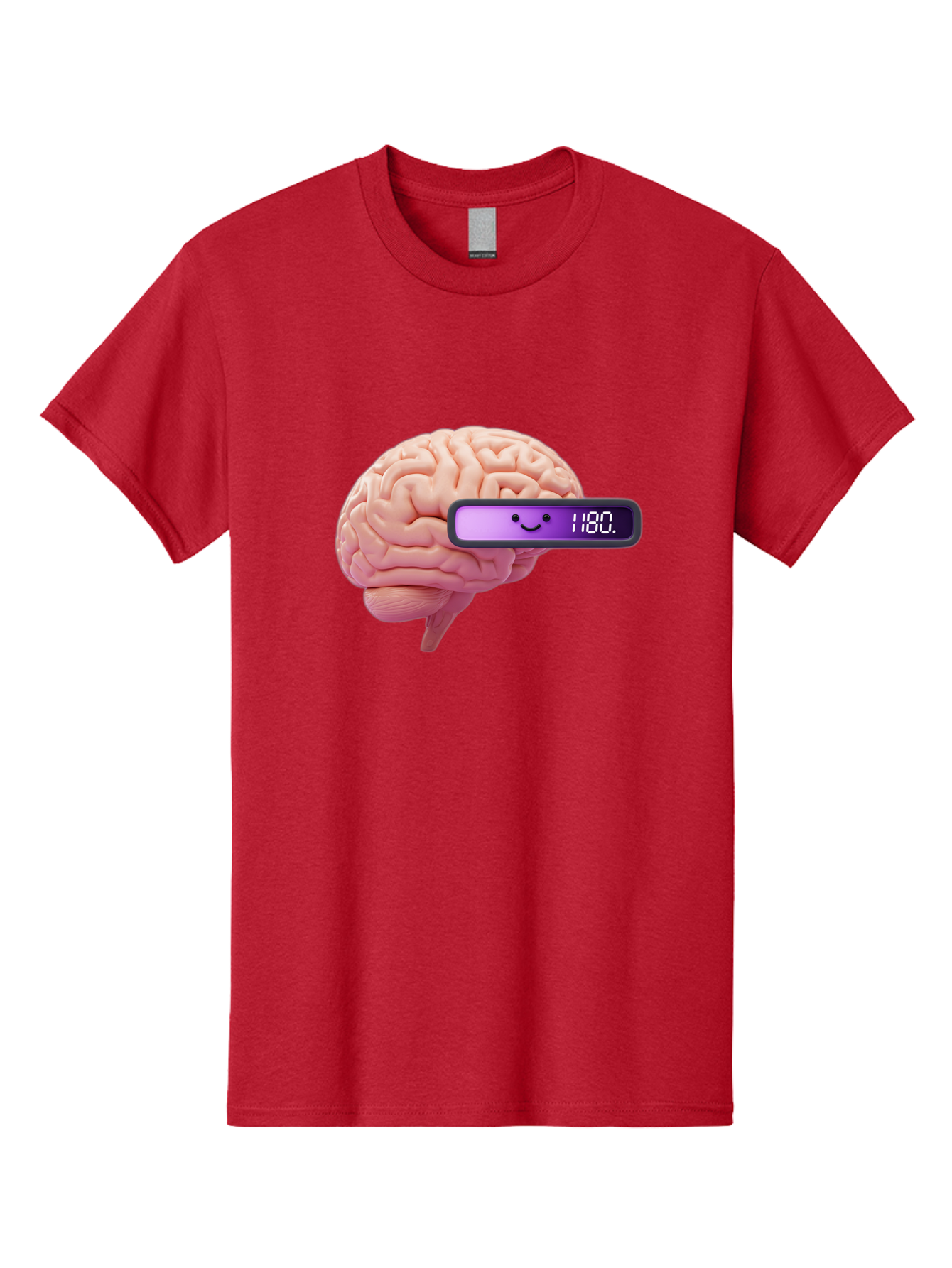 Brain-180 Men'S Graphic Tee, 100% Cotton, Comfortable Casual Summer Wear, Machine Washable, Human Brain, Brain Health, Mental Wellness, Mood Score, Happy Face, Score 180, Emotional Intelligence, Mental State Baa201