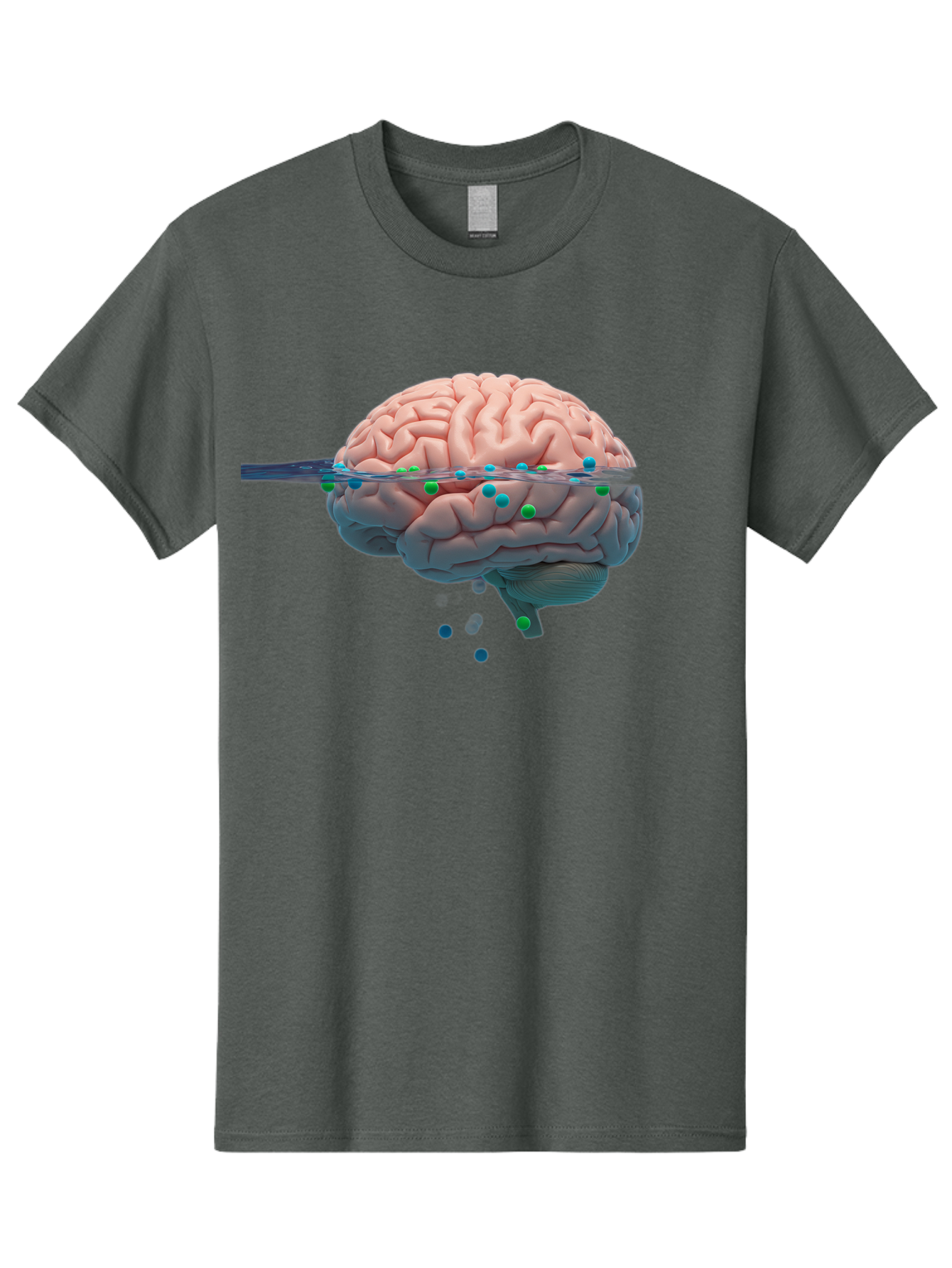 Brain-Being-Siphoned Men'S Graphic Tee, 100% Cotton, Comfortable Casual Summer Wear, Machine Washable, Human Brain, Neuroscience, Cognitive Function, Neurological Research, Brain Health, Neural Activity, Science Illustration, Medical Art, Baa205