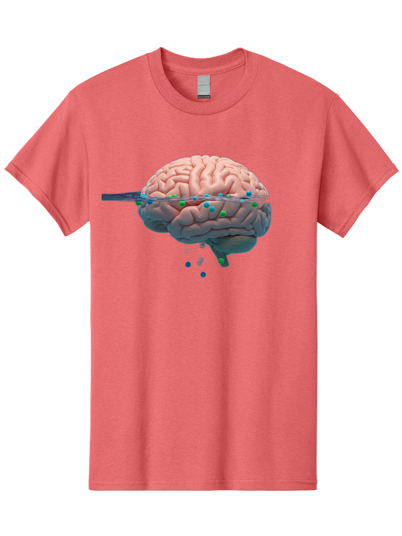 Brain-Being-Siphoned Men'S Graphic Tee, 100% Cotton, Comfortable Casual Summer Wear, Machine Washable, Human Brain, Neuroscience, Cognitive Function, Neurological Research, Brain Health, Neural Activity, Science Illustration, Medical Art, Baa205
