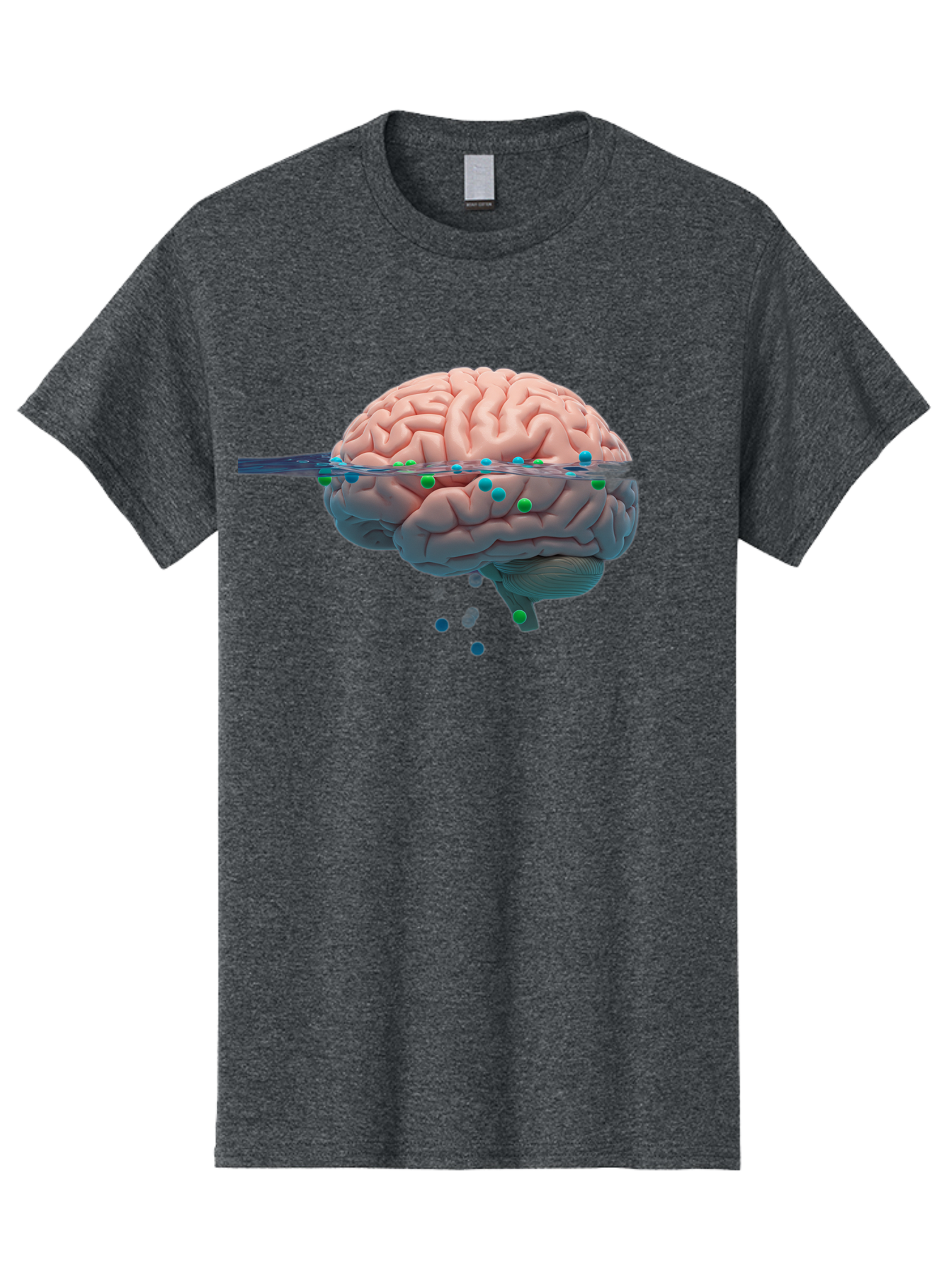 Brain-Being-Siphoned Men'S Graphic Tee, 100% Cotton, Comfortable Casual Summer Wear, Machine Washable, Human Brain, Neuroscience, Cognitive Function, Neurological Research, Brain Health, Neural Activity, Science Illustration, Medical Art, Baa205