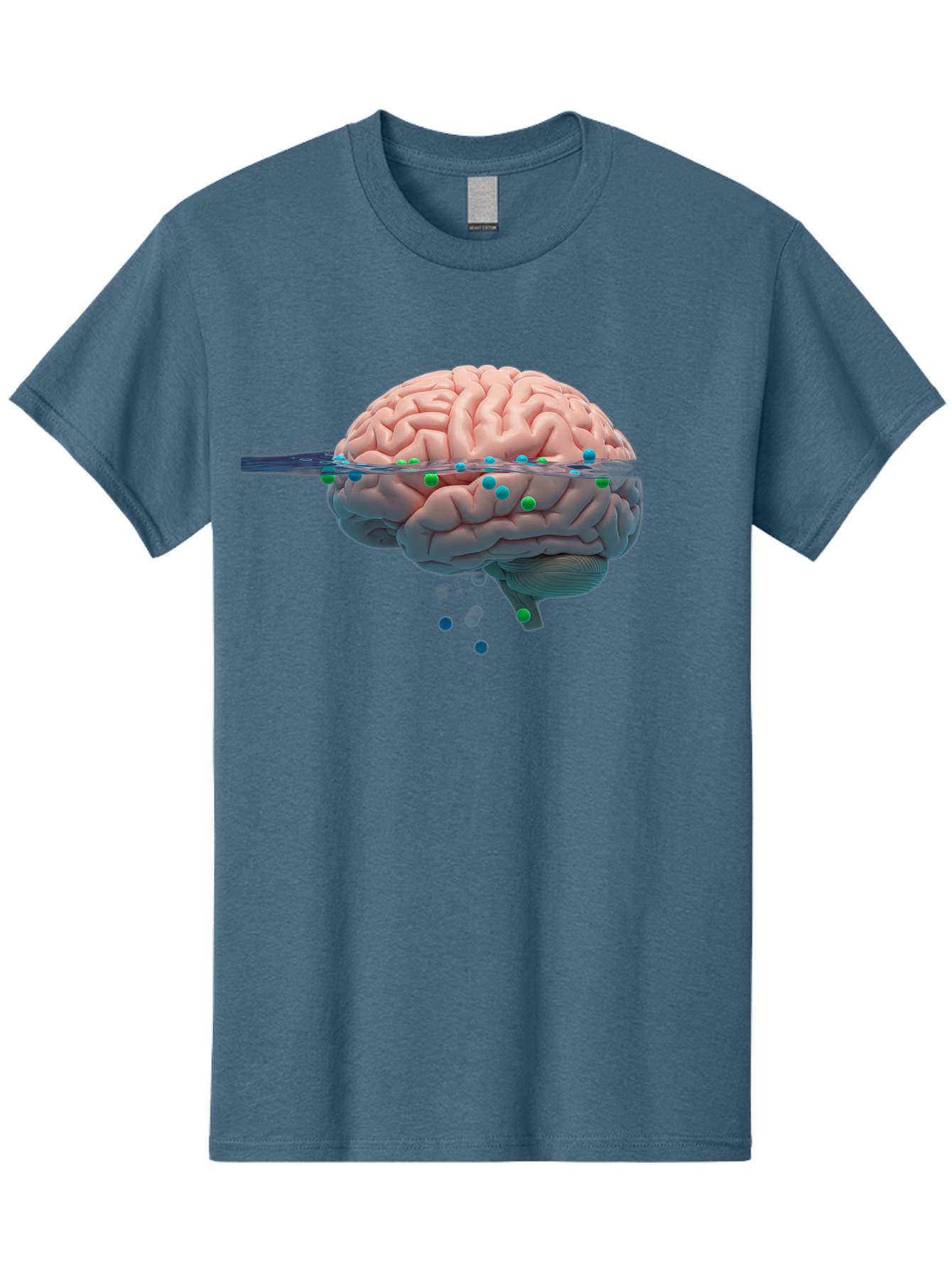 Brain-Being-Siphoned Men'S Graphic Tee, 100% Cotton, Comfortable Casual Summer Wear, Machine Washable, Human Brain, Neuroscience, Cognitive Function, Neurological Research, Brain Health, Neural Activity, Science Illustration, Medical Art, Baa205