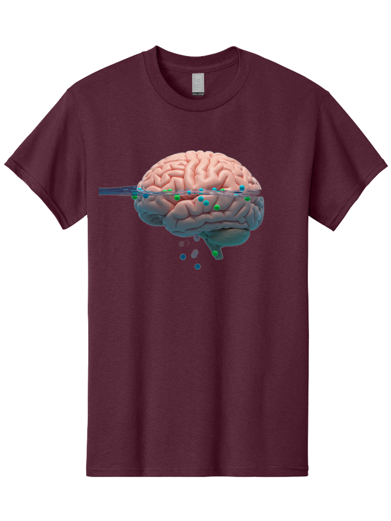 Brain-Being-Siphoned Men'S Graphic Tee, 100% Cotton, Comfortable Casual Summer Wear, Machine Washable, Human Brain, Neuroscience, Cognitive Function, Neurological Research, Brain Health, Neural Activity, Science Illustration, Medical Art, Baa205