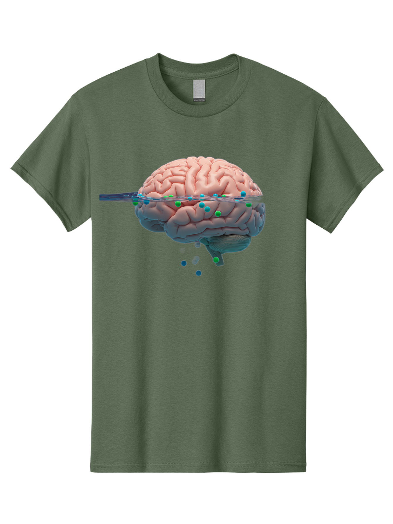 Brain-Being-Siphoned Men'S Graphic Tee, 100% Cotton, Comfortable Casual Summer Wear, Machine Washable, Human Brain, Neuroscience, Cognitive Function, Neurological Research, Brain Health, Neural Activity, Science Illustration, Medical Art, Baa205