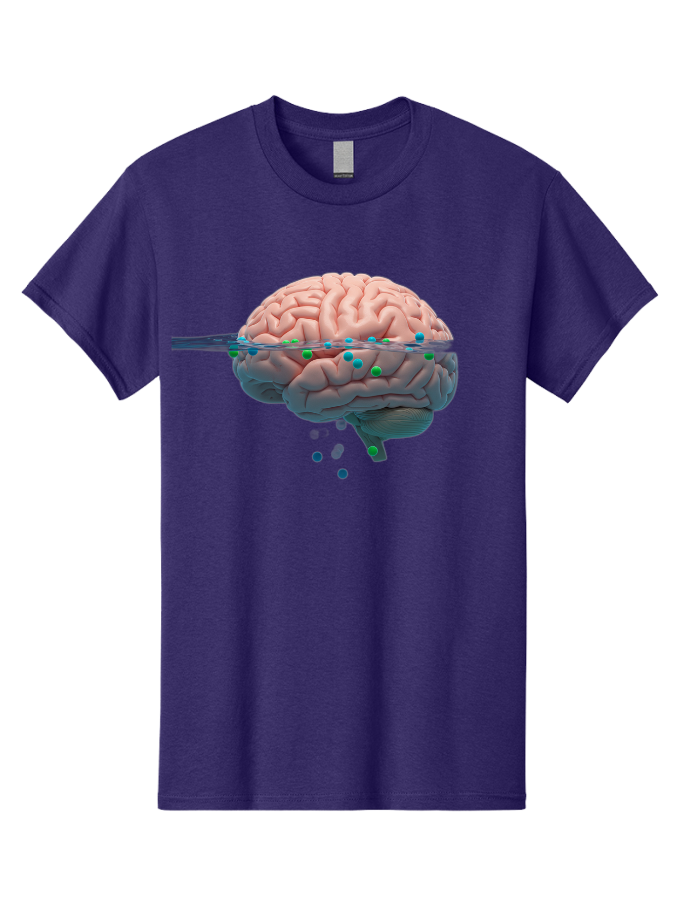 Brain-Being-Siphoned Men'S Graphic Tee, 100% Cotton, Comfortable Casual Summer Wear, Machine Washable, Human Brain, Neuroscience, Cognitive Function, Neurological Research, Brain Health, Neural Activity, Science Illustration, Medical Art, Baa205