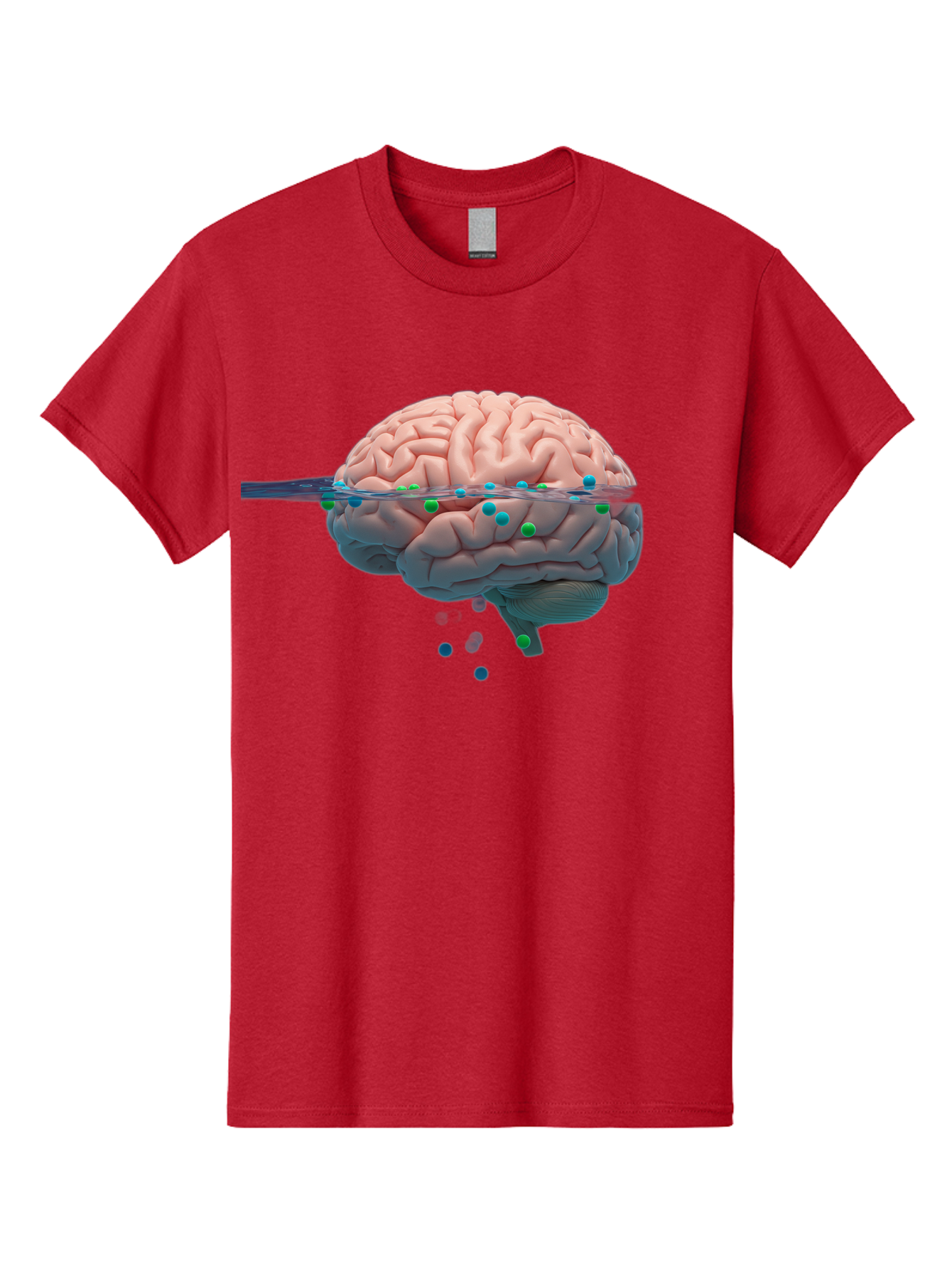 Brain-Being-Siphoned Men'S Graphic Tee, 100% Cotton, Comfortable Casual Summer Wear, Machine Washable, Human Brain, Neuroscience, Cognitive Function, Neurological Research, Brain Health, Neural Activity, Science Illustration, Medical Art, Baa205