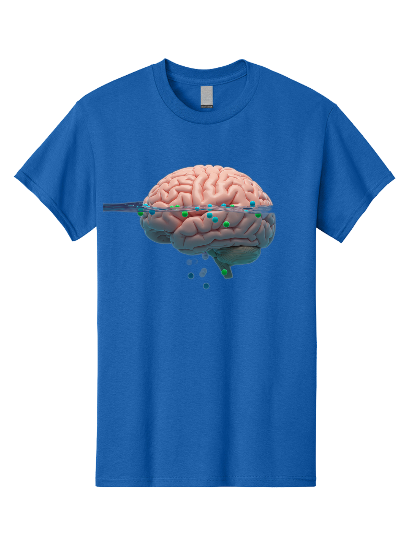 Brain-Being-Siphoned Men'S Graphic Tee, 100% Cotton, Comfortable Casual Summer Wear, Machine Washable, Human Brain, Neuroscience, Cognitive Function, Neurological Research, Brain Health, Neural Activity, Science Illustration, Medical Art, Baa205